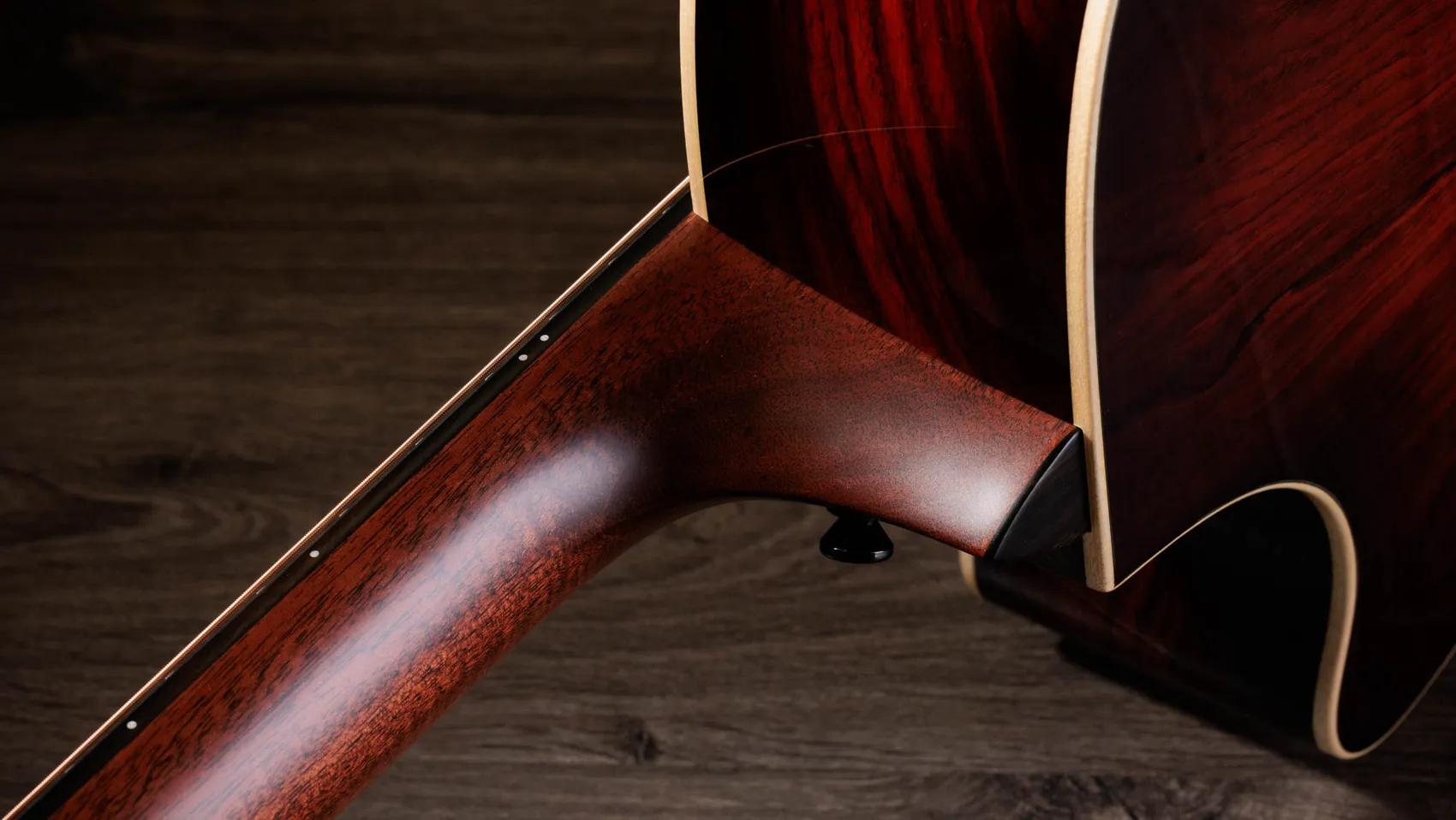 Taylor 814ce LTD Cocobolo Electro Acoustic Guitar in Gloss Natural - 814CE-CB-Neck.jpg