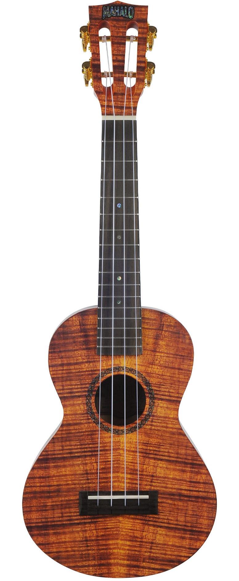 Mahalo Artist Elite Series Photo Flame Koa Concert Ukulele with Bag - MA2KA-Front.jpg