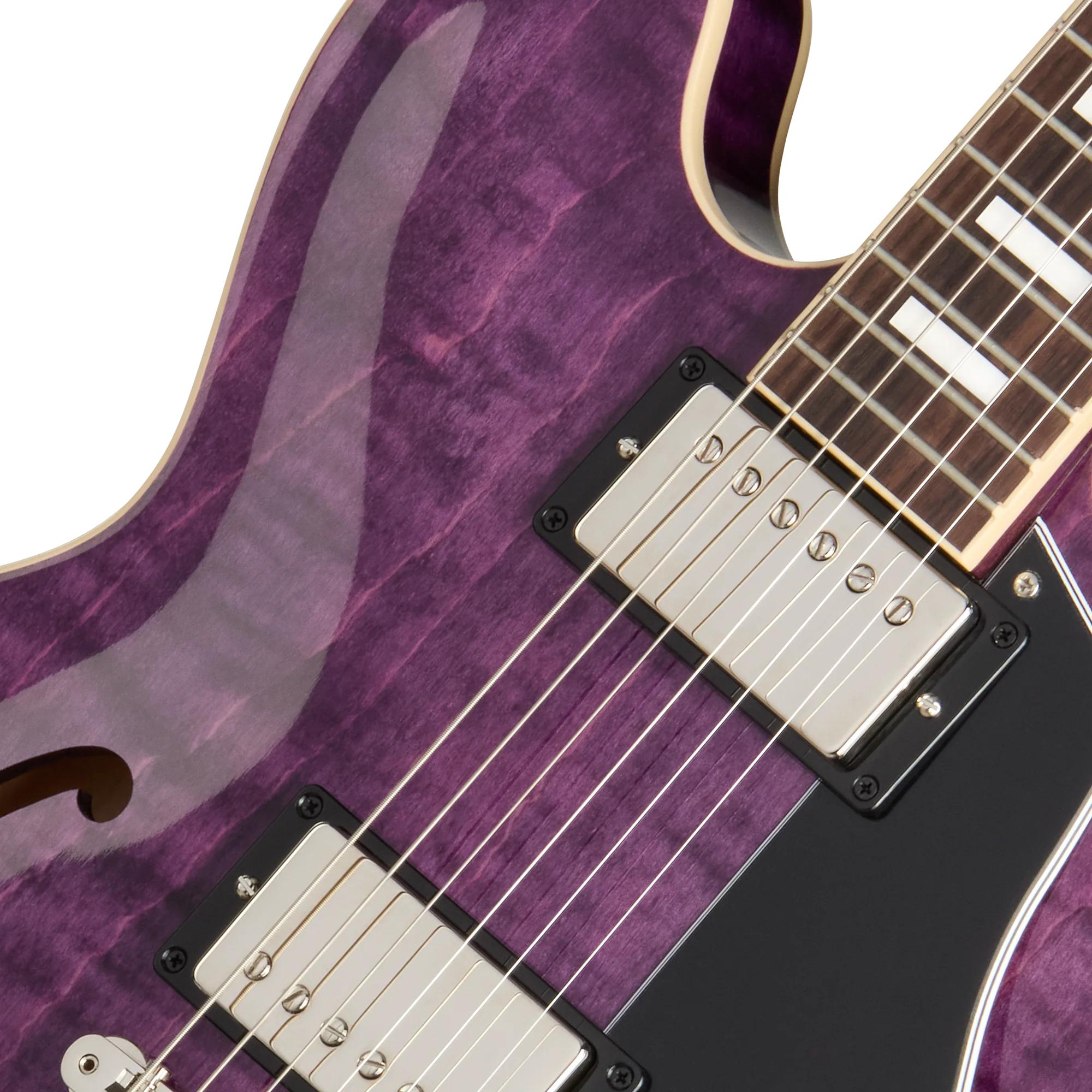 Gibson ES-335 Figured Semi-Hollow Electric Guitar in Translucent Purple - ES35F25PRNH3-Pickups.jpg