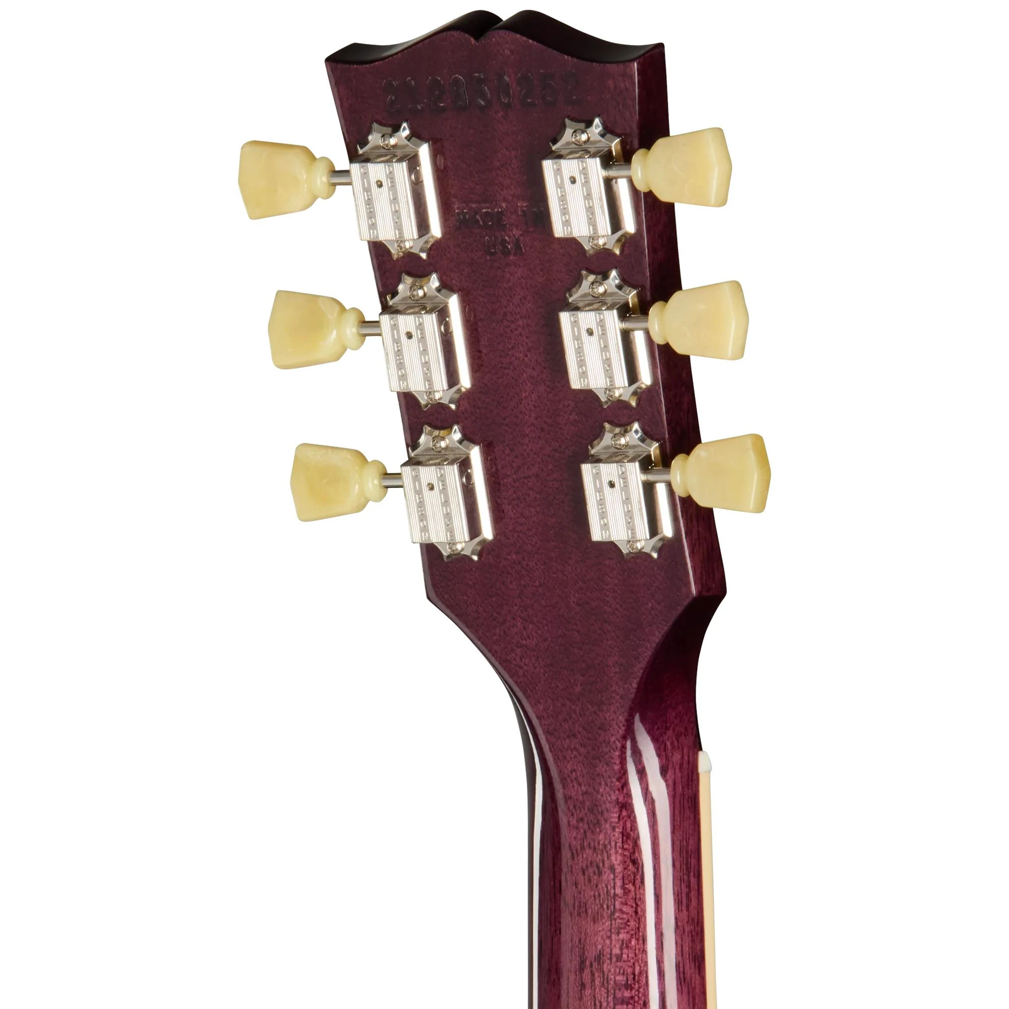 Gibson ES-335 Figured Semi-Hollow Electric Guitar in Translucent Purple - ES35F25PRNH3-Headstock-Back.jpg