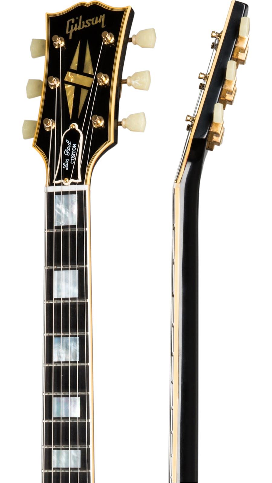Gibson Custom Shop 1957 Les Paul Custom Reissue 3-Pickup VOS in Ebony  - 437579-neck-side-1600_900.jpg
