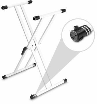 Gravity Double Braced Keyboard Stand X-Form - WHITE - GKSX2W-Gravity_Stands_Overview.jpg