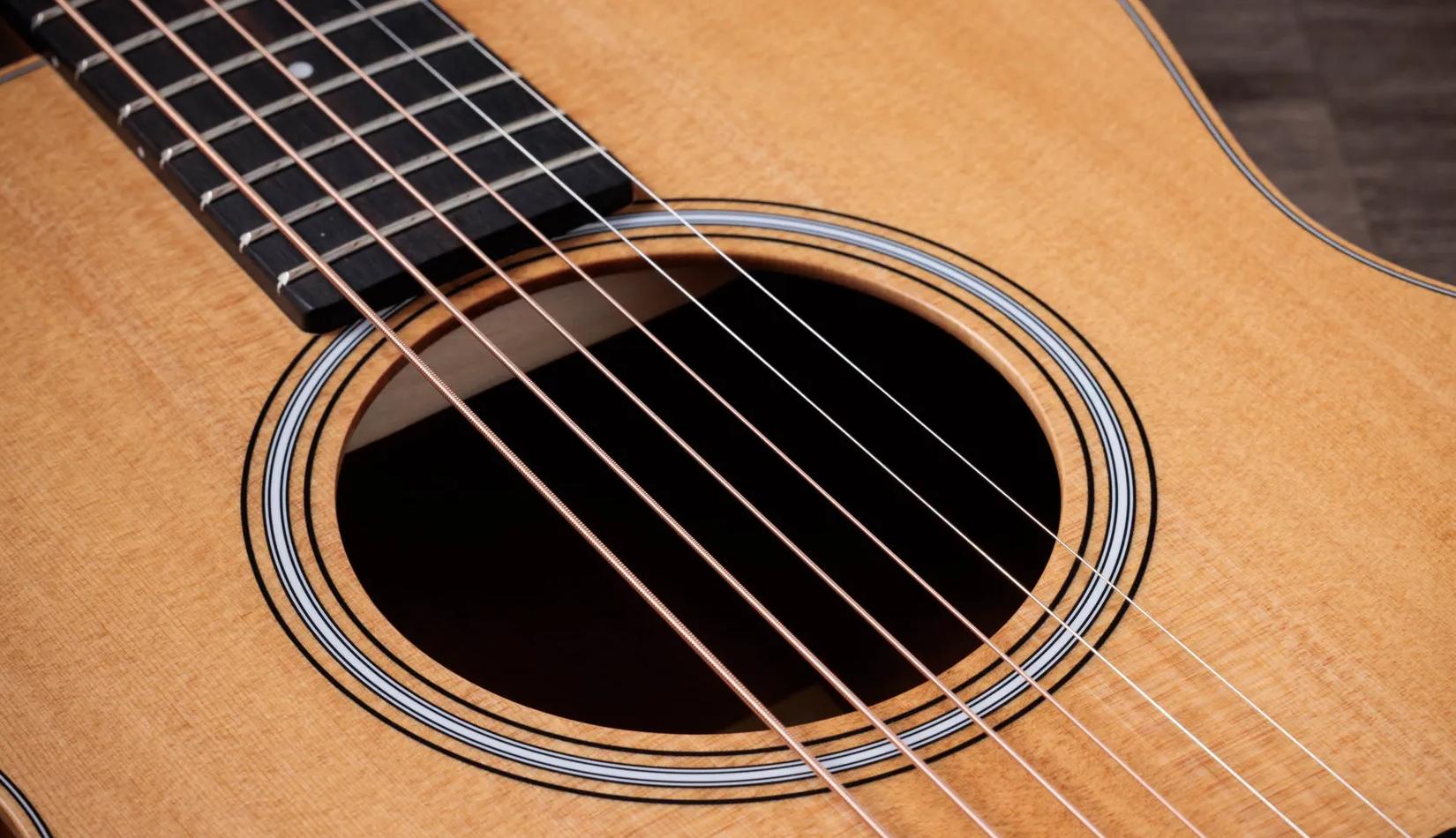 Taylor Limited Edition GS Mini-e LTD Figured Koa Electro Acoustic Guitar in Natural - GSMINI-E-FK-Soundhole.jpg