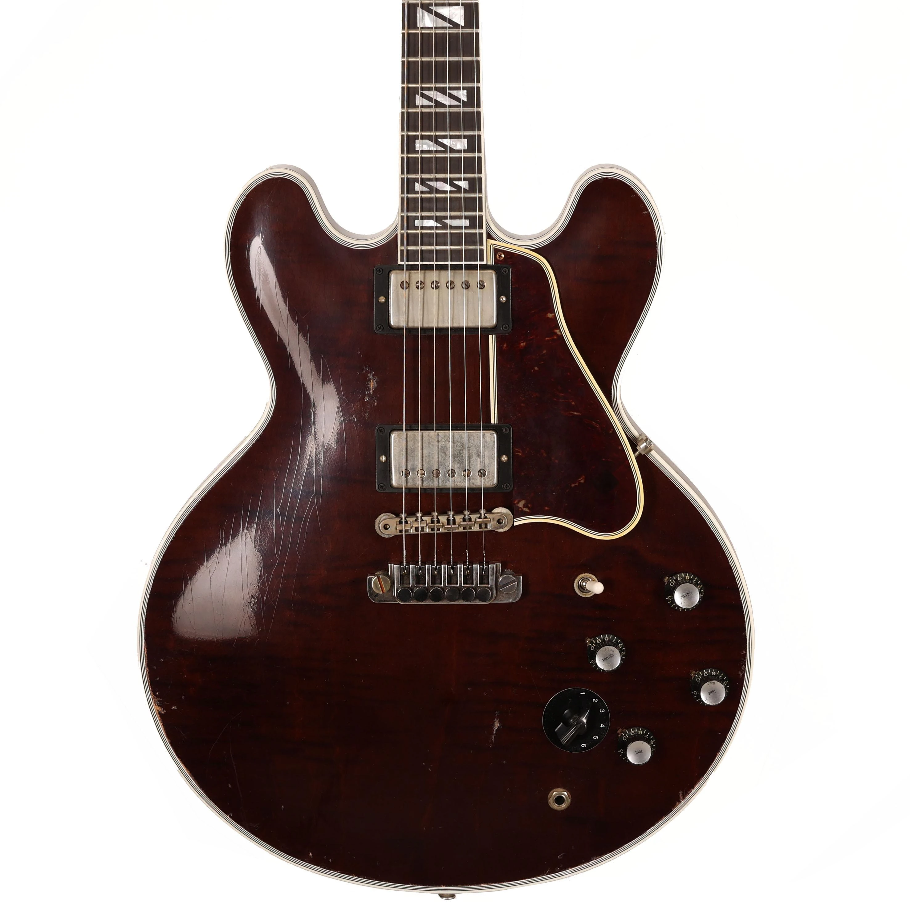 Gibson Custom Shop B.B. King Lucille Legacy Figured Semi-Hollow Electric Guitar in Dark Walnut, Heavy Aged - CS503359 (2).JPG