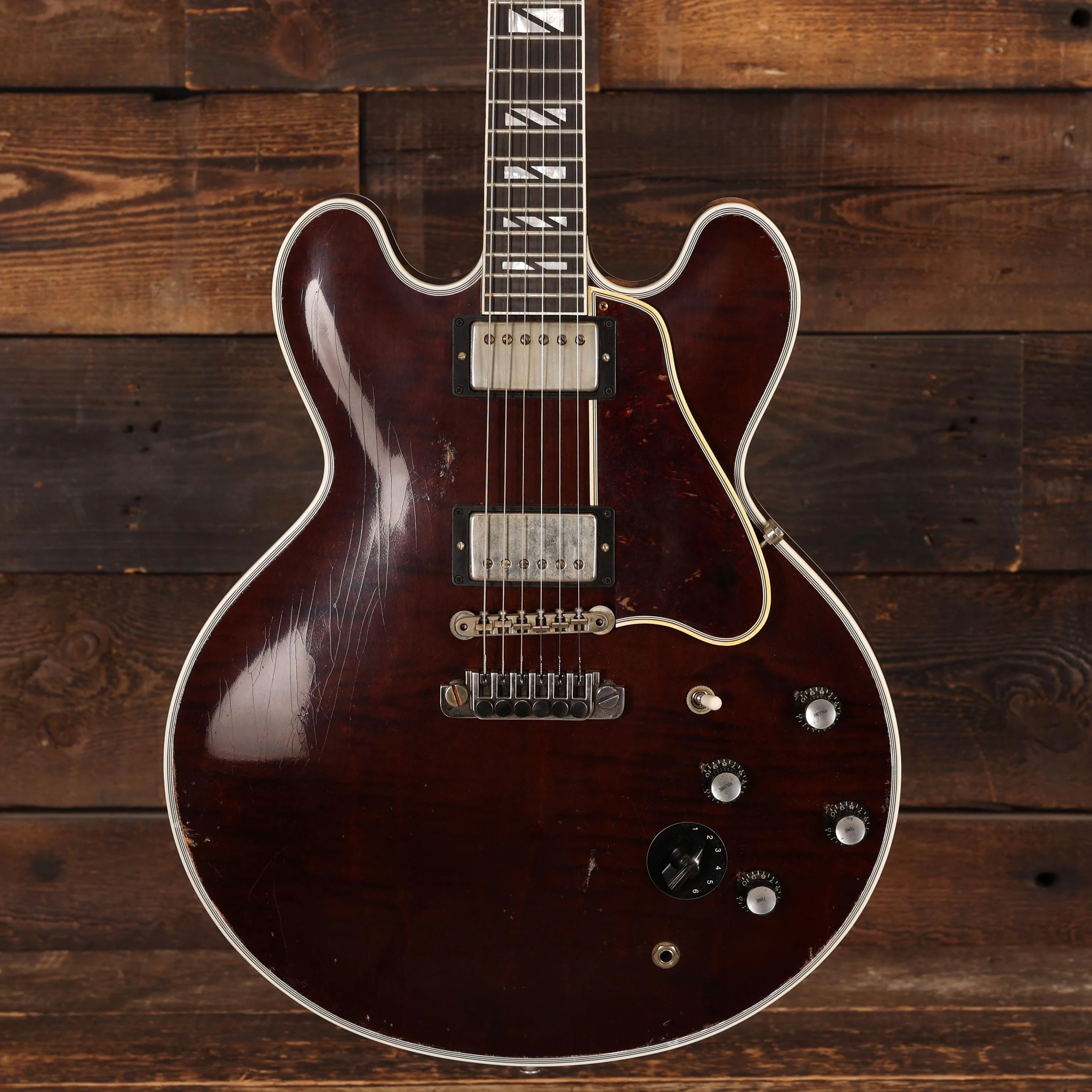 Gibson Custom Shop B.B. King Lucille Legacy Figured Semi-Hollow Electric Guitar in Dark Walnut, Heavy Aged - CS503359 (3).JPG