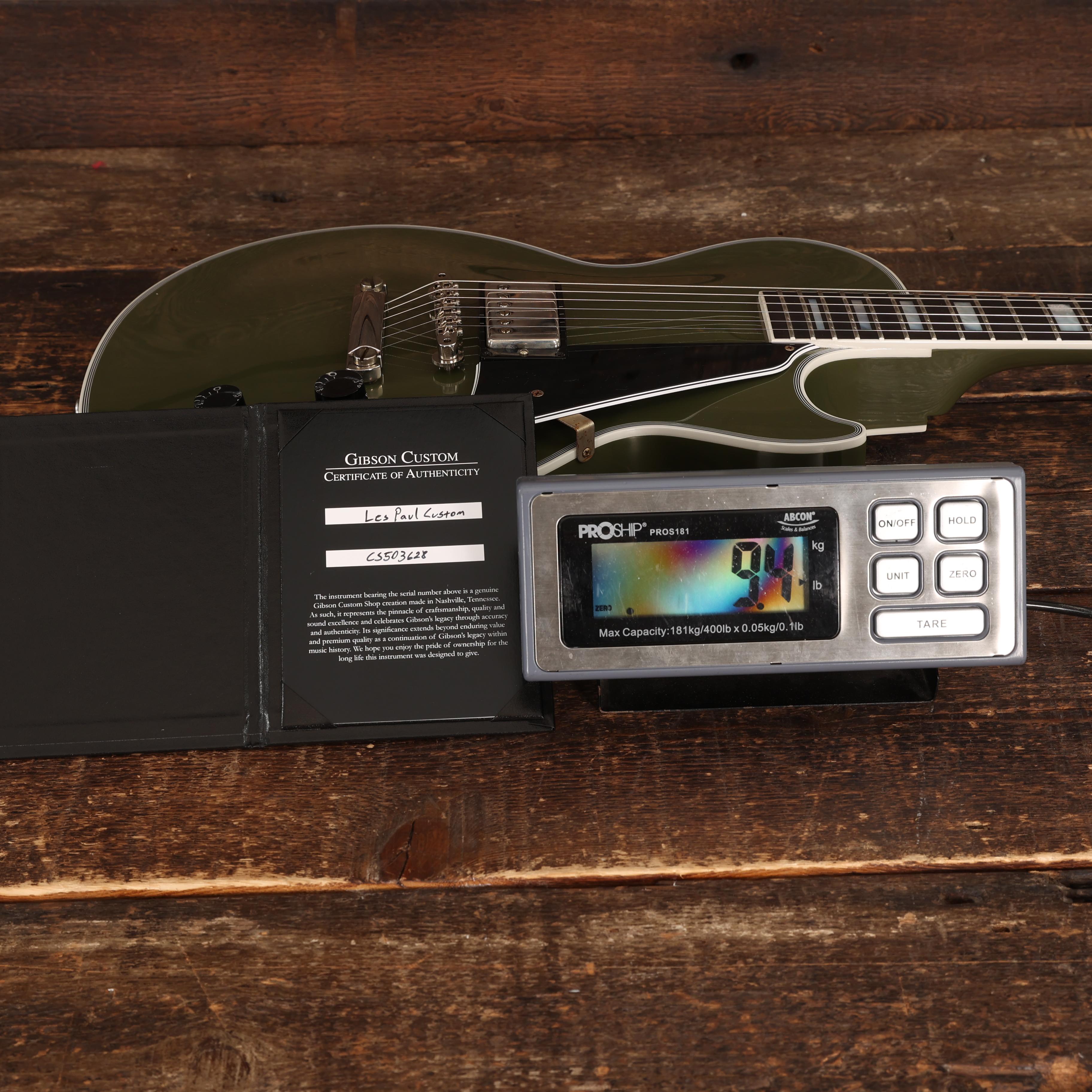 Gibson Custom Shop Les Paul Custom Single Pickup VOS in Olive Drab - CS503628 (7).JPG