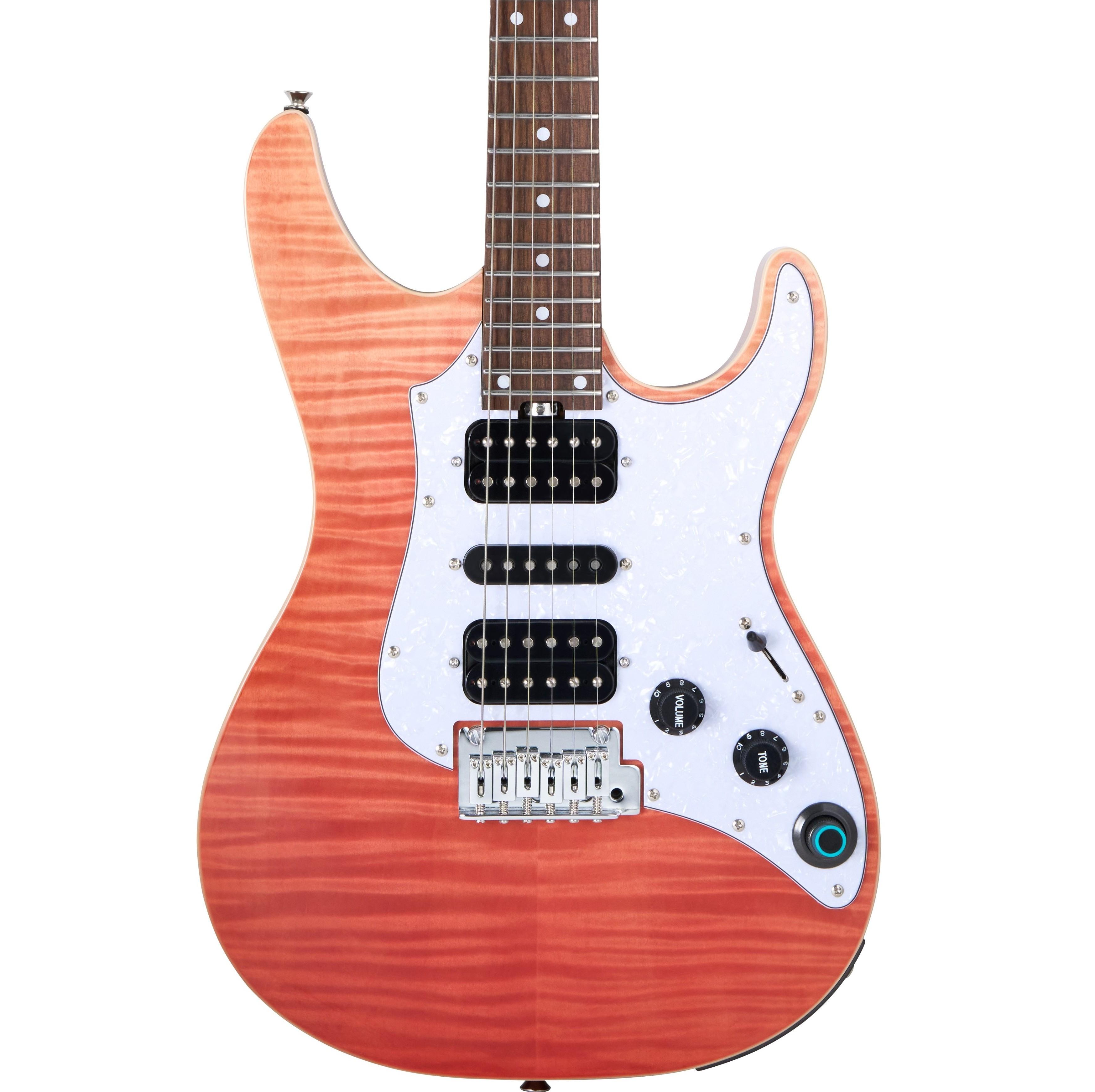 Mooer GTRS SL810 Soloist Intelligent Guitar in Red Burst - SL810 Red Burst cropped.jpg