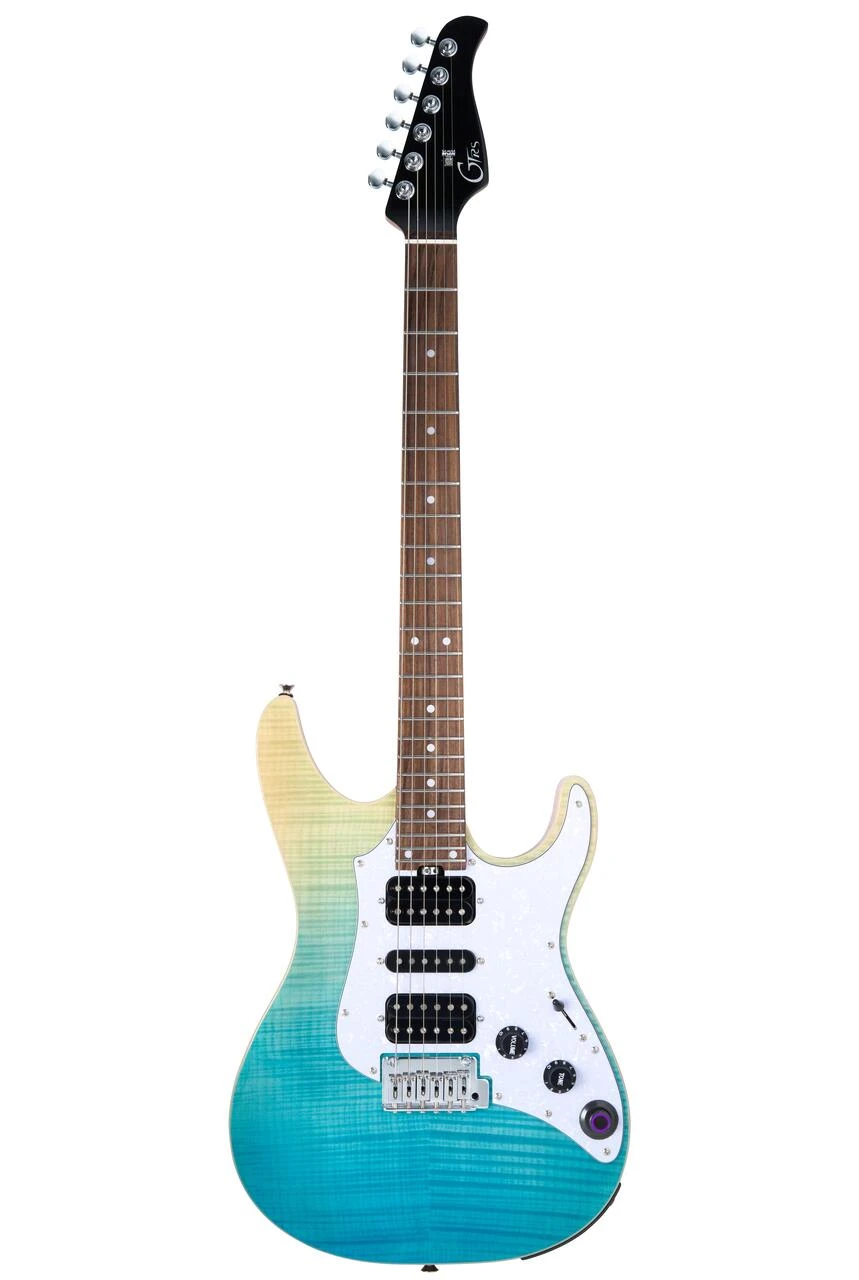 Mooer GTRS SL810 Soloist Intelligent Guitar in Blue Burst - SL810 Blue Burst  Front.jpg