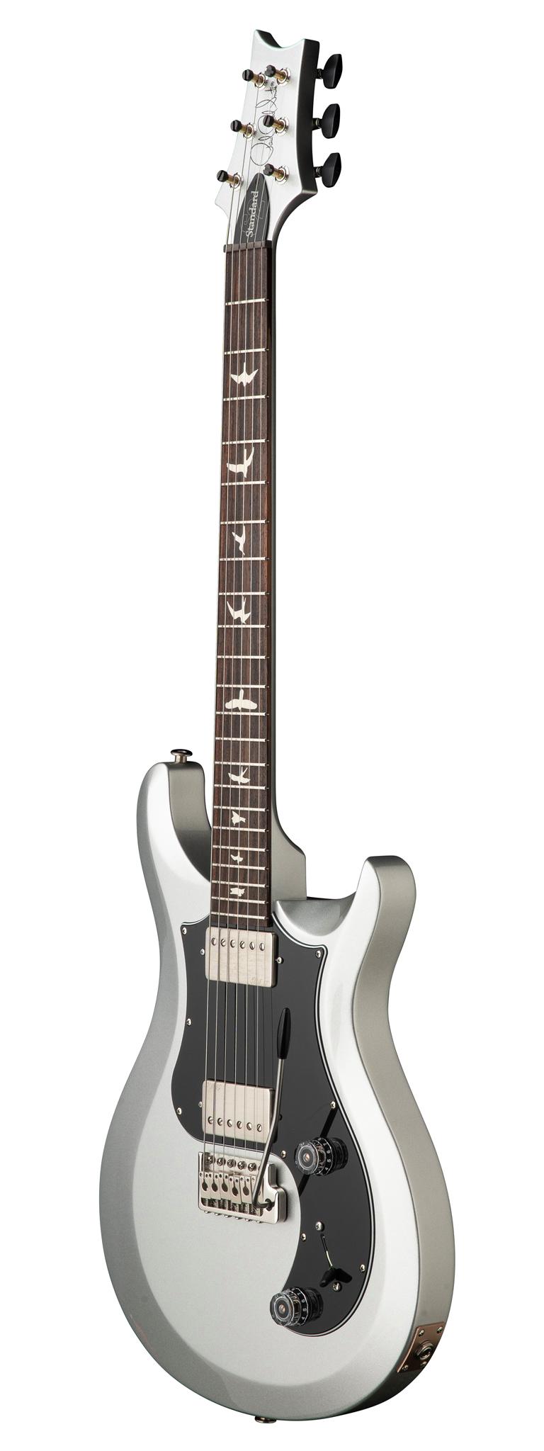 PRS S2 Standard 22 Electric Guitar in Platinum Metallic - 112823LM-Angle.jpg
