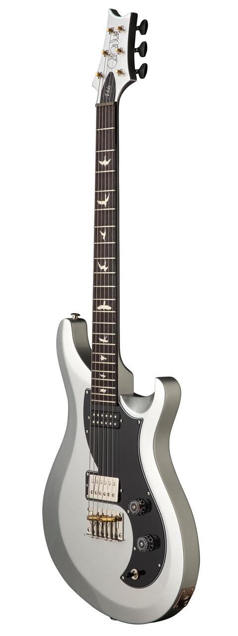 PRS S2 Vela Electric Guitar in Platinum Metallic - 112825LM-Angle.jpg
