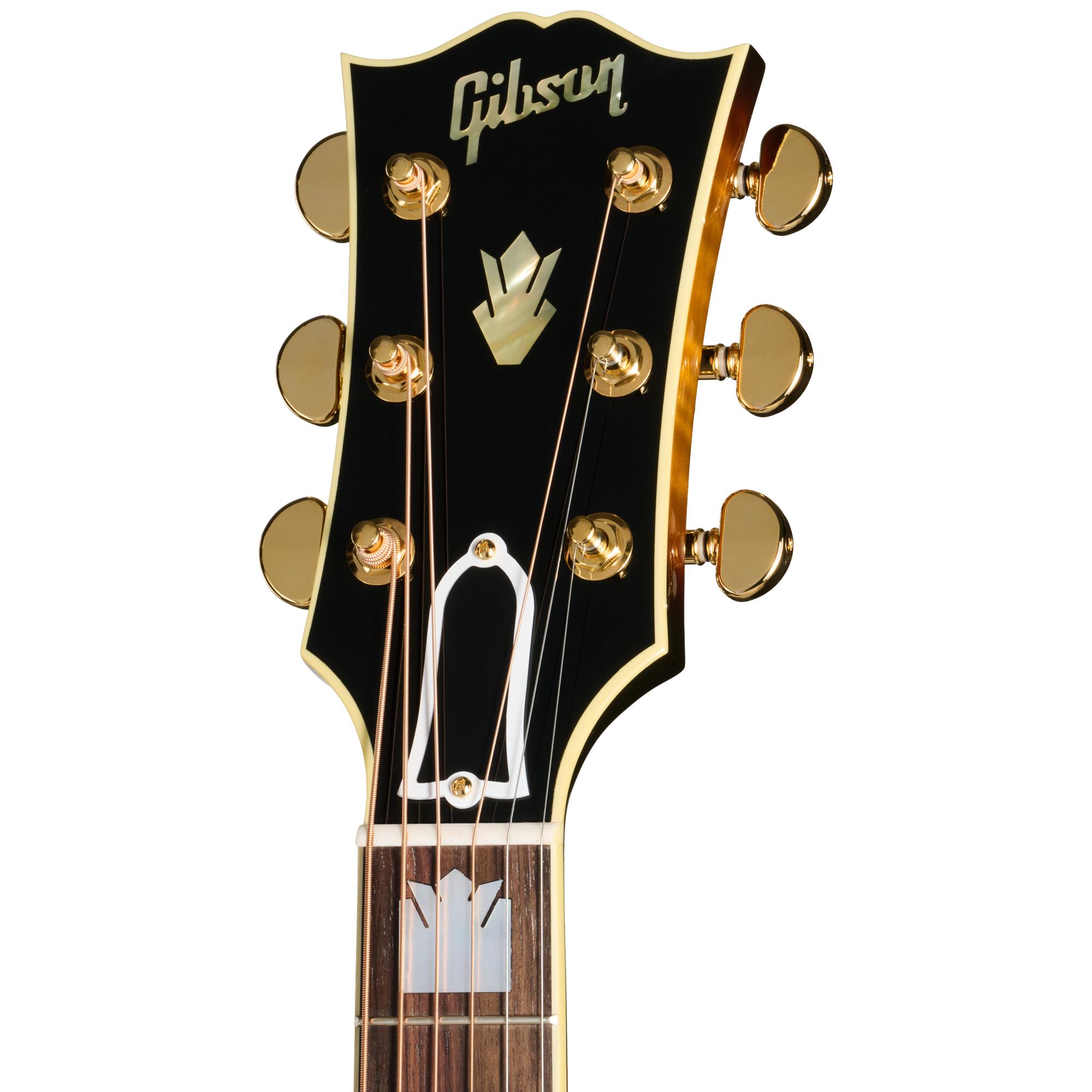 Gibson SJ-200 60s Original Electro Acoustic Guitar in Vintage Sunburst - OCJB2060VS_3_Headstock.jpg