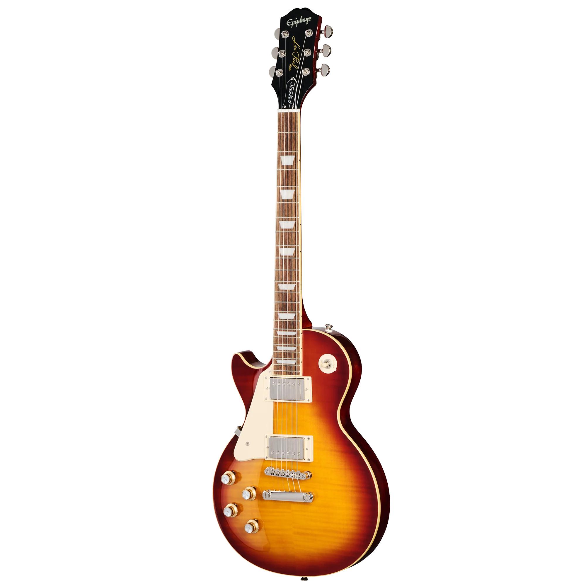 Epiphone Inspired by Gibson Les Paul Standard ‘60s Figured Left Handed Electric Guitar in Iced Tea Burst - EIGLP6ITNHRL-Front.jpg