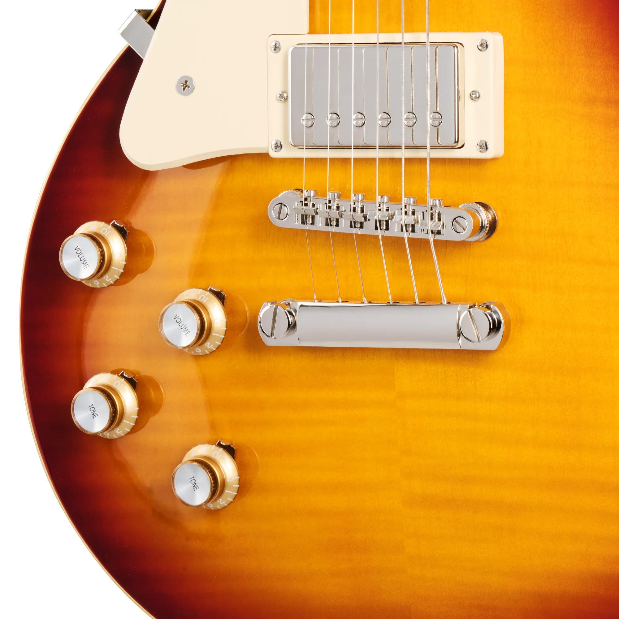 Epiphone Inspired by Gibson Les Paul Standard ‘60s Figured Left Handed Electric Guitar in Iced Tea Burst - EIGLP6ITNHRL-Detail.jpg