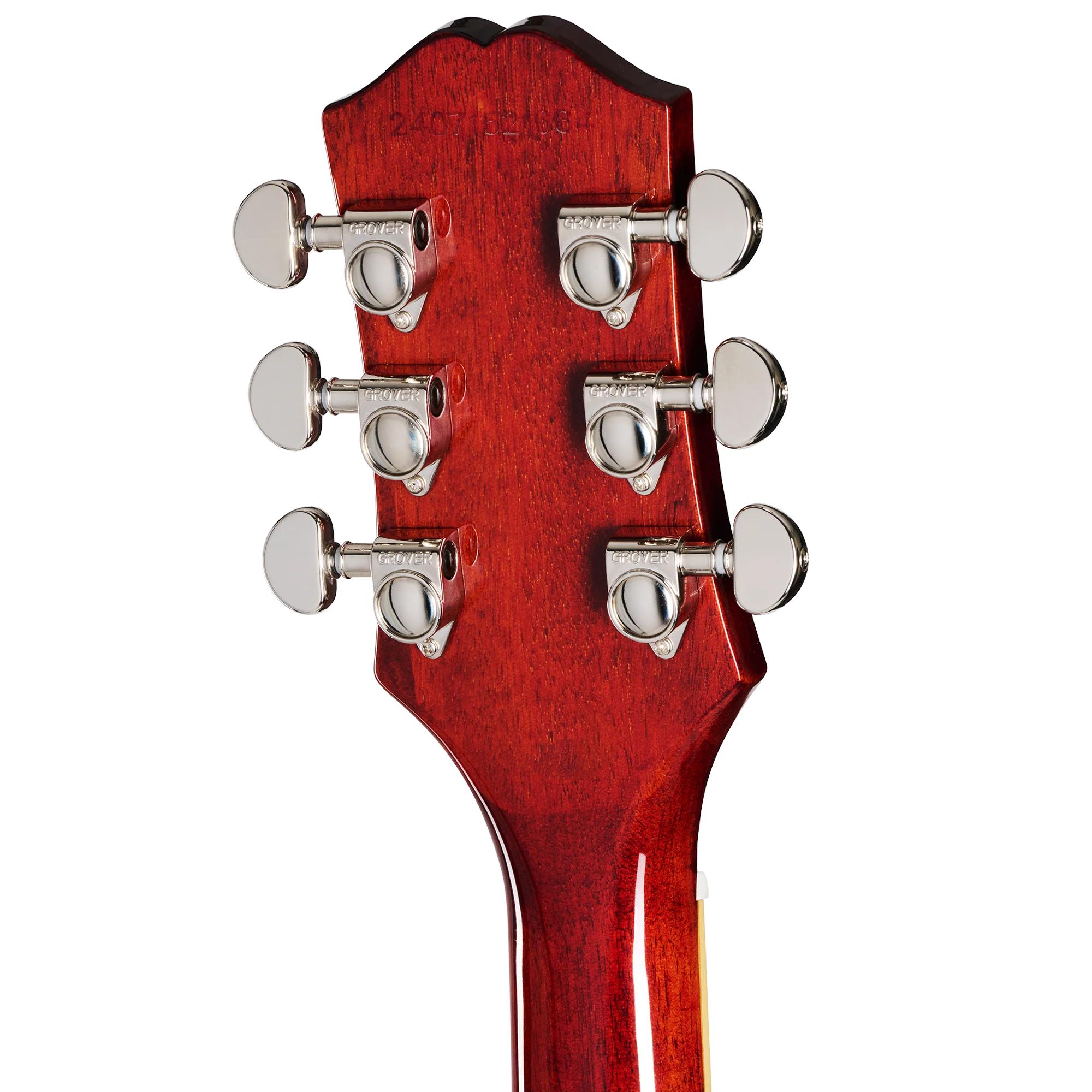 Epiphone Inspired by Gibson Les Paul Standard ‘60s Figured Left Handed Electric Guitar in Iced Tea Burst - EIGLP6ITNHRL-Headstock-Back.jpg