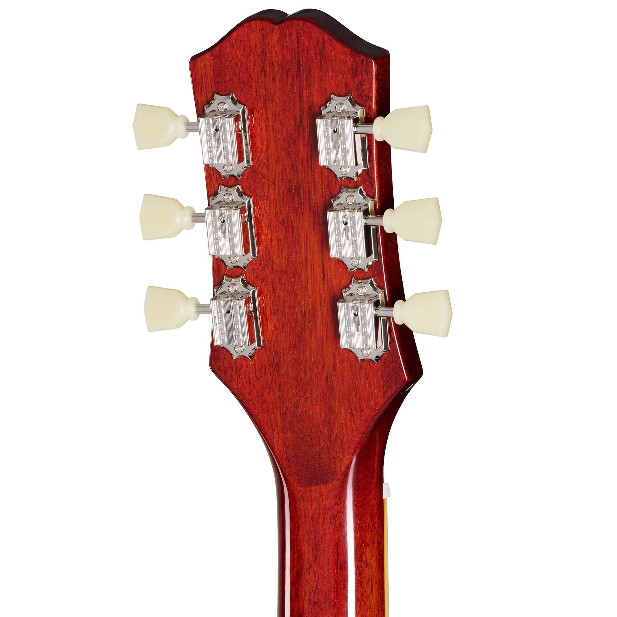 Epiphone Inspired by Gibson Les Paul Standard ‘50s Figured Left Handed Electric Guitar in Washed Cherry Sunburst - EIGLP5WCNHRL-Headstock-Back.jpg