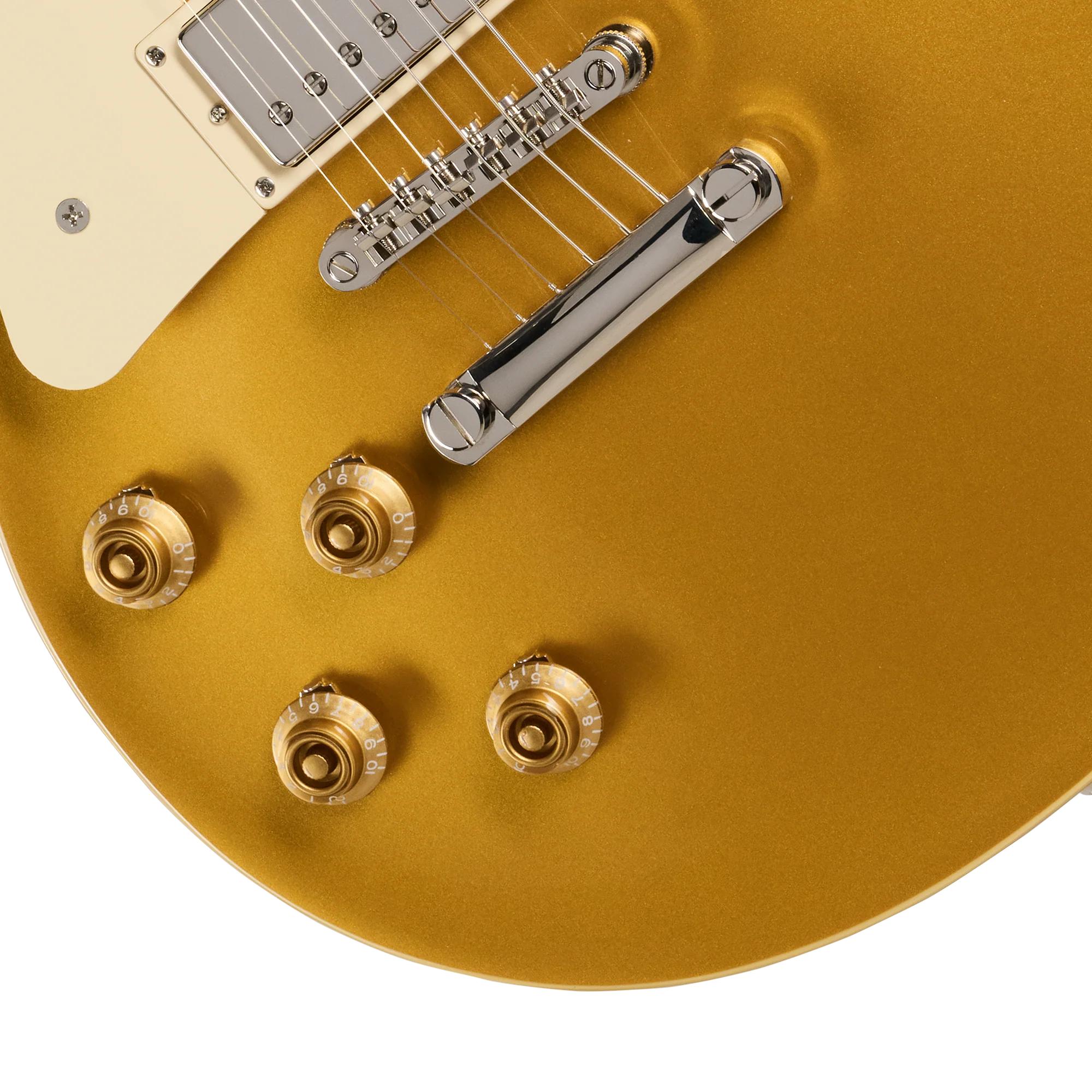 Epiphone Inspired by Gibson Les Paul Standard ‘50s Left Handed Electric Guitar in Goldtop - EIGLP5GTNHRL-Controls.jpg