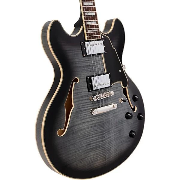 D'Angelico Premier DC Semi-Hollow Electric Guitar in Charcoal Burst - DAPDCCHBNS 4.jpg