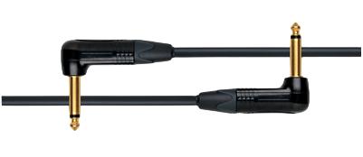 Mogami 2524 40cm Patch Cords Terminated with Neutrik Black and Gold Right Angled 1/4″ Jacks - J2R-25240-J2R Connectors-.jpg