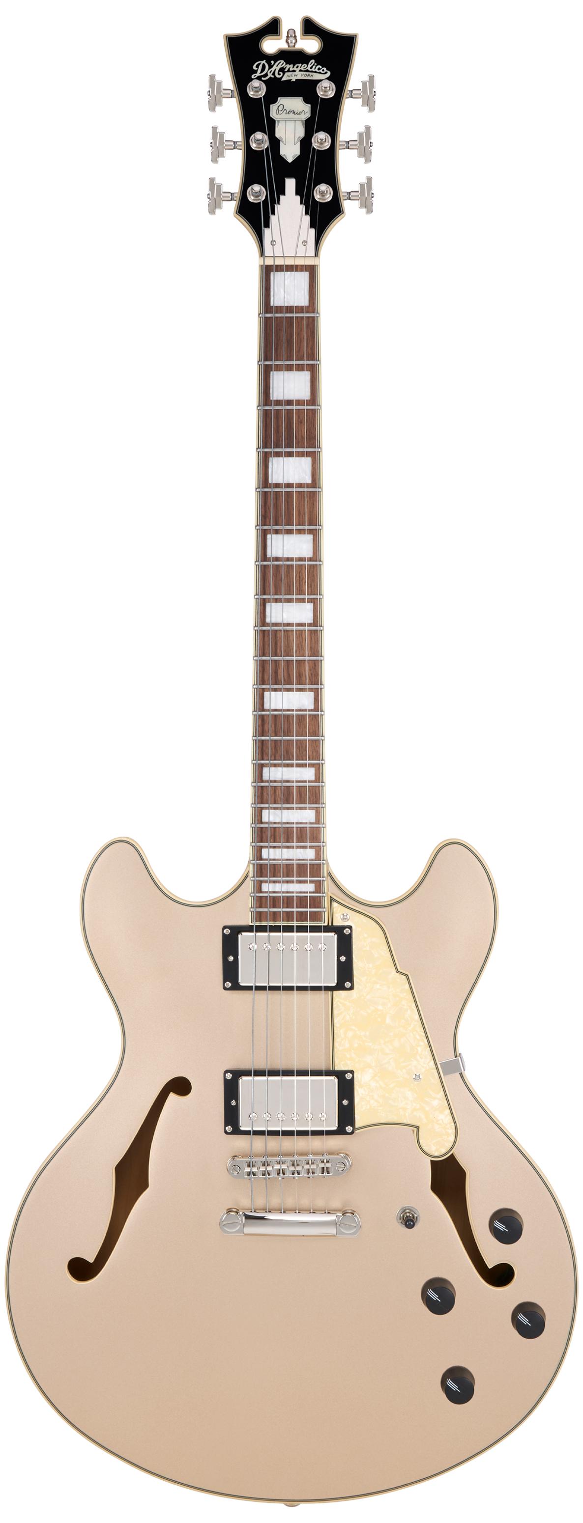 D’Angelico Premier DC XT Semi-Hollow Electric Guitar in Satin Gold - M-DAPDCXTDGDNS-WF.jpg