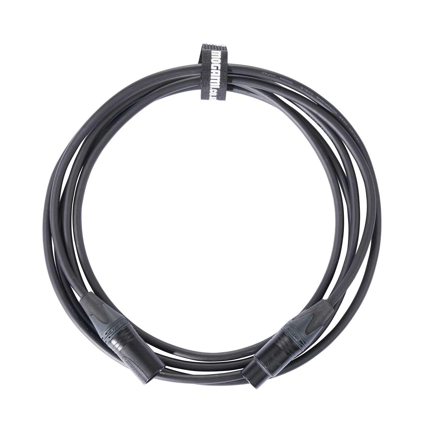 Mogami 2534 Quad Neglex 3m Cable Terminated with Neutrik Black and Gold XLRs - XF-25340-XM-3-Coiled.jpg