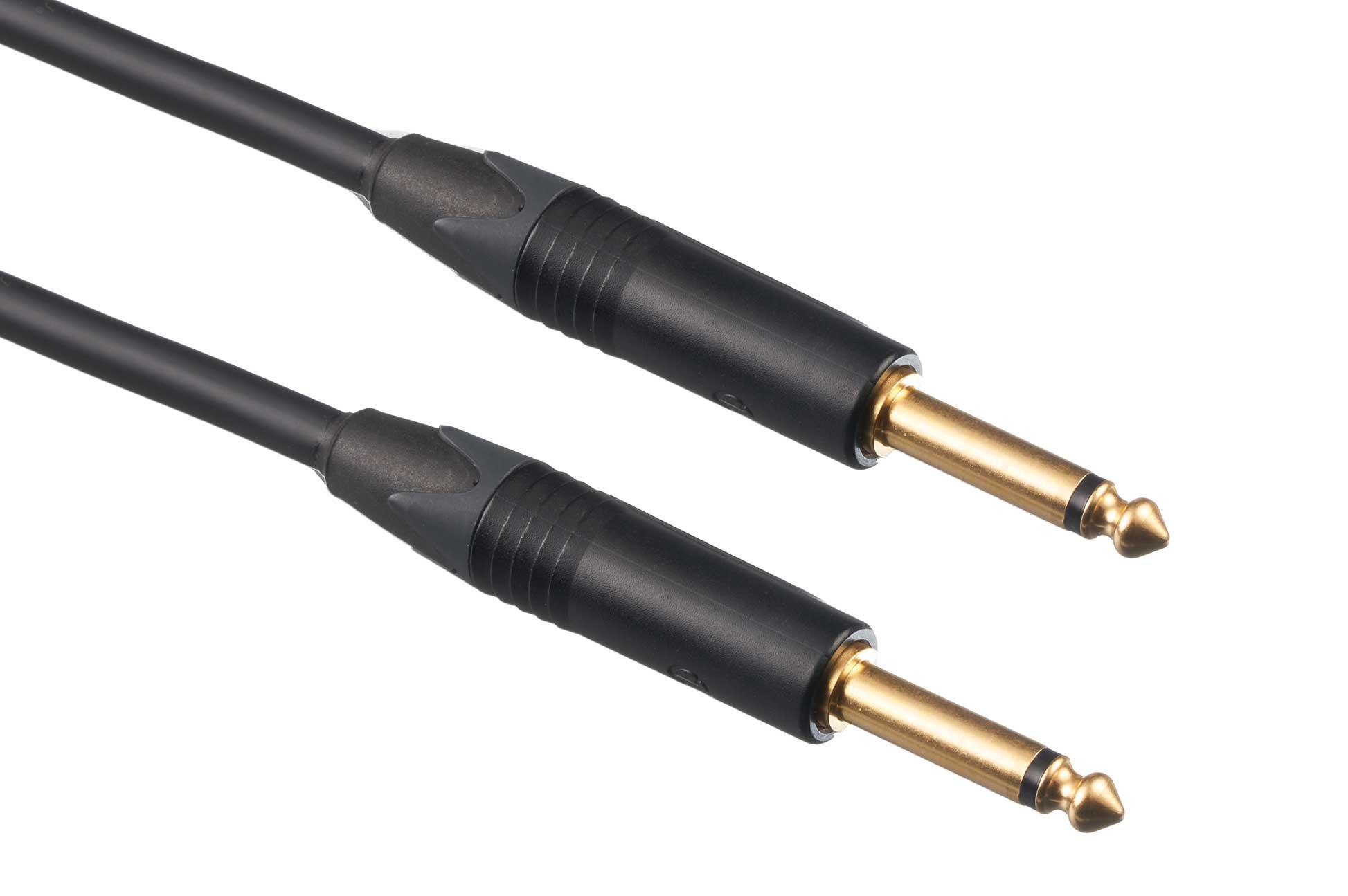 Mogami 3082 0.5m Amp Speaker Cable Terminated with Neutrik Black and Gold 1/4″ Jacks - J2-30820-J2-5-Ends.jpg