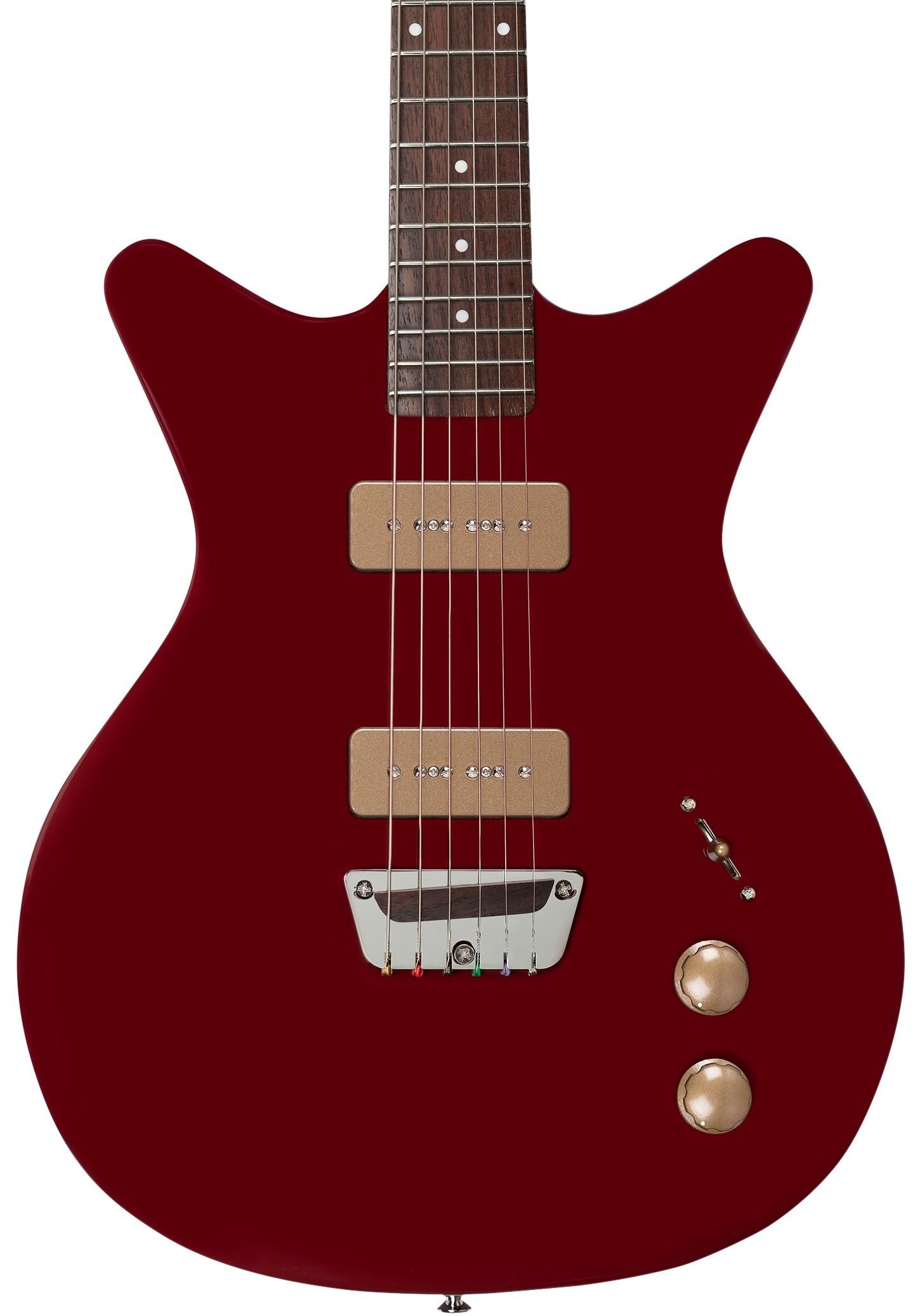 Danelectro Dan O. Mano Electric Guitar in Maroon - Maroon Dan O. MANO_cropped.jpg