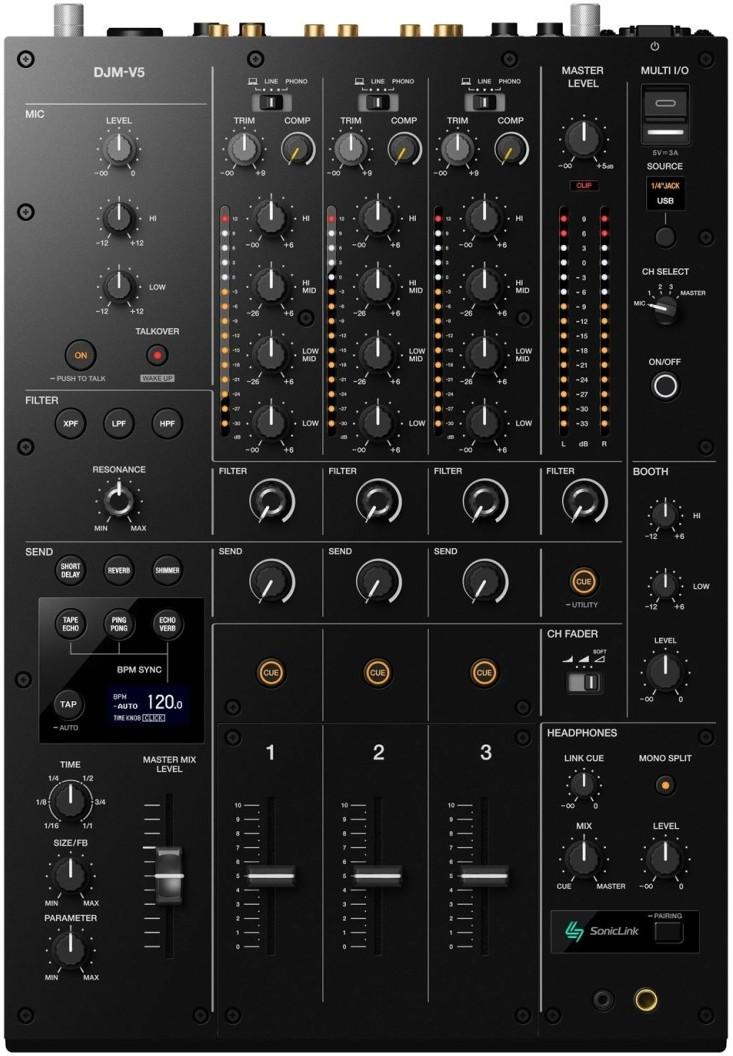 AlphaTheta DJM-V5 3 Channel Professional DJ Mixer 96-Bit / 4-Band EQ - ALPDJMV5 (1).jpg