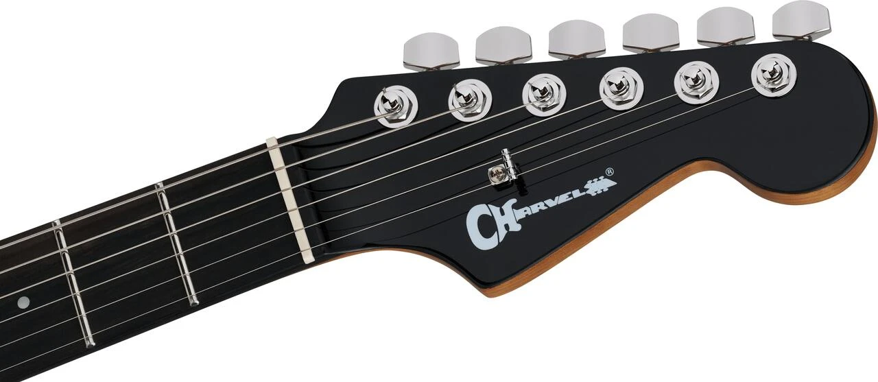 Charvel Pro-Mod Plus DK24 HH 2PT EB Electric Guitar in Raven Black - 2972811503-Headstock.jpg