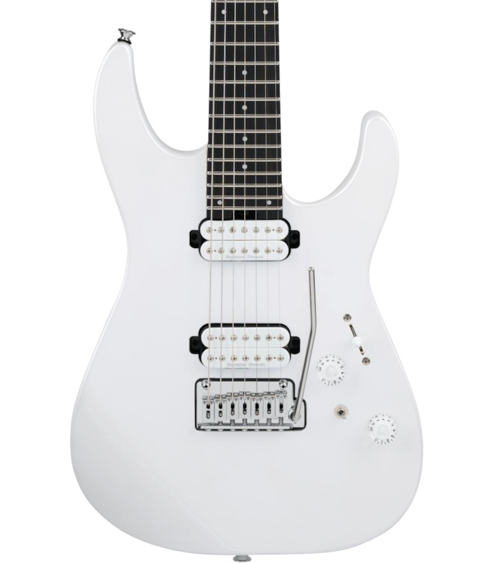 Charvel製エレキギター、ホワイト、24フレット、ジャンク品。 Charvel Pro-Mod Plus DK24-7 HH 2PT EB 7-String Electric Guitar in