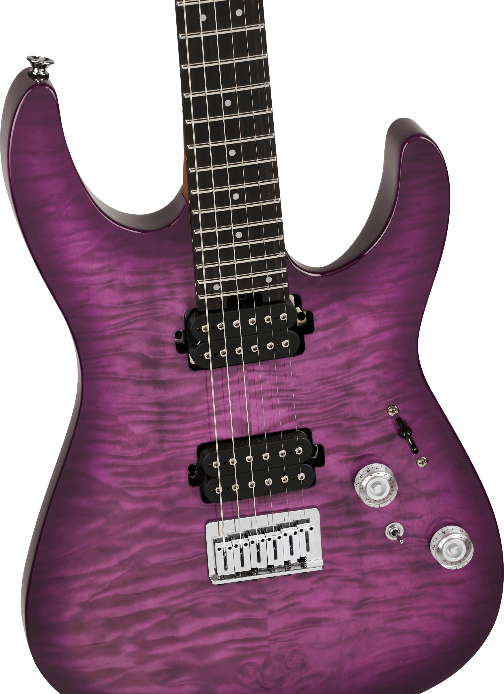Charvel Pro-Mod Plus DK24 HH HT EB QM Electric Guitar in Violet