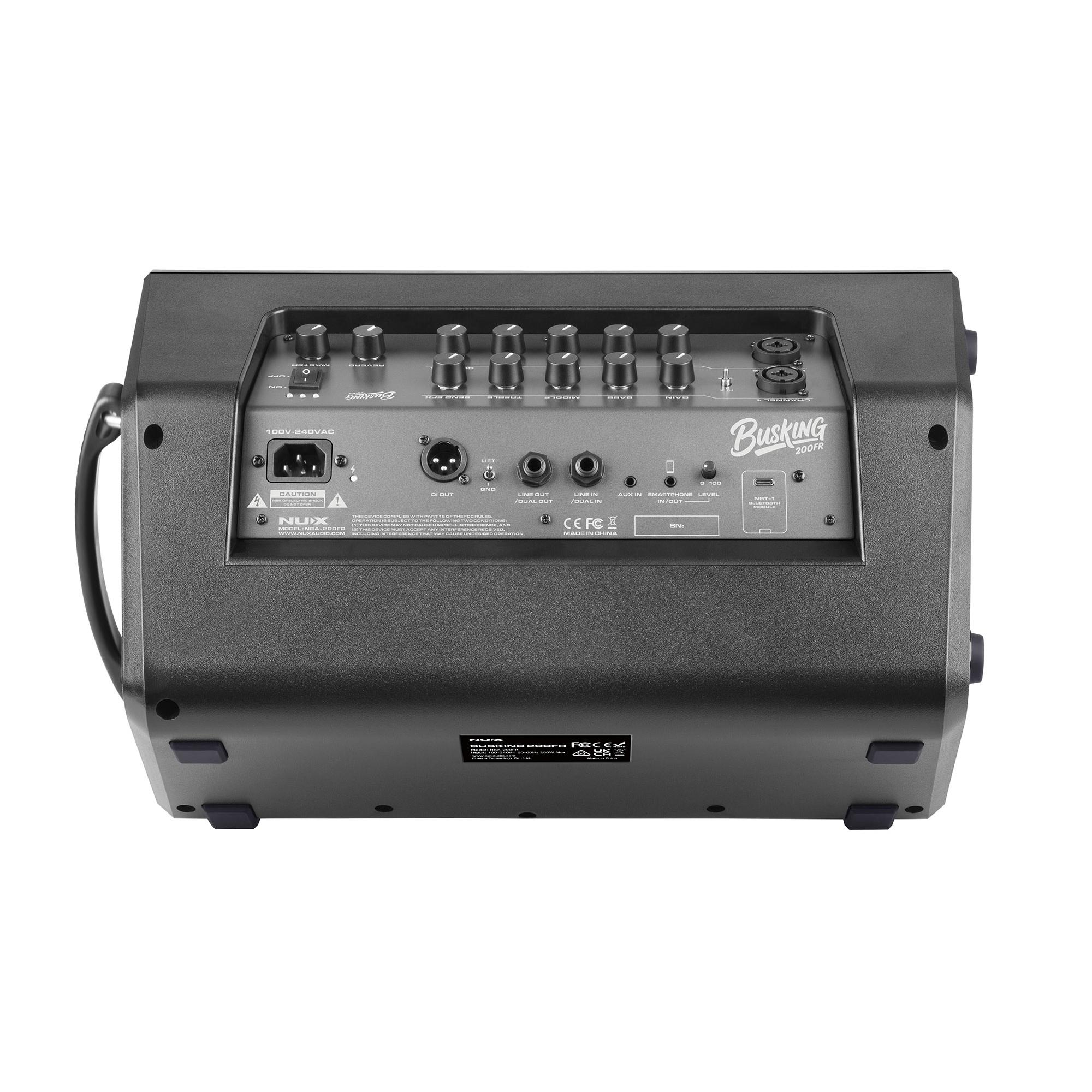NUX Busking 200FR Portable PA Speaker - 173427UK-Back-Angle.jpg