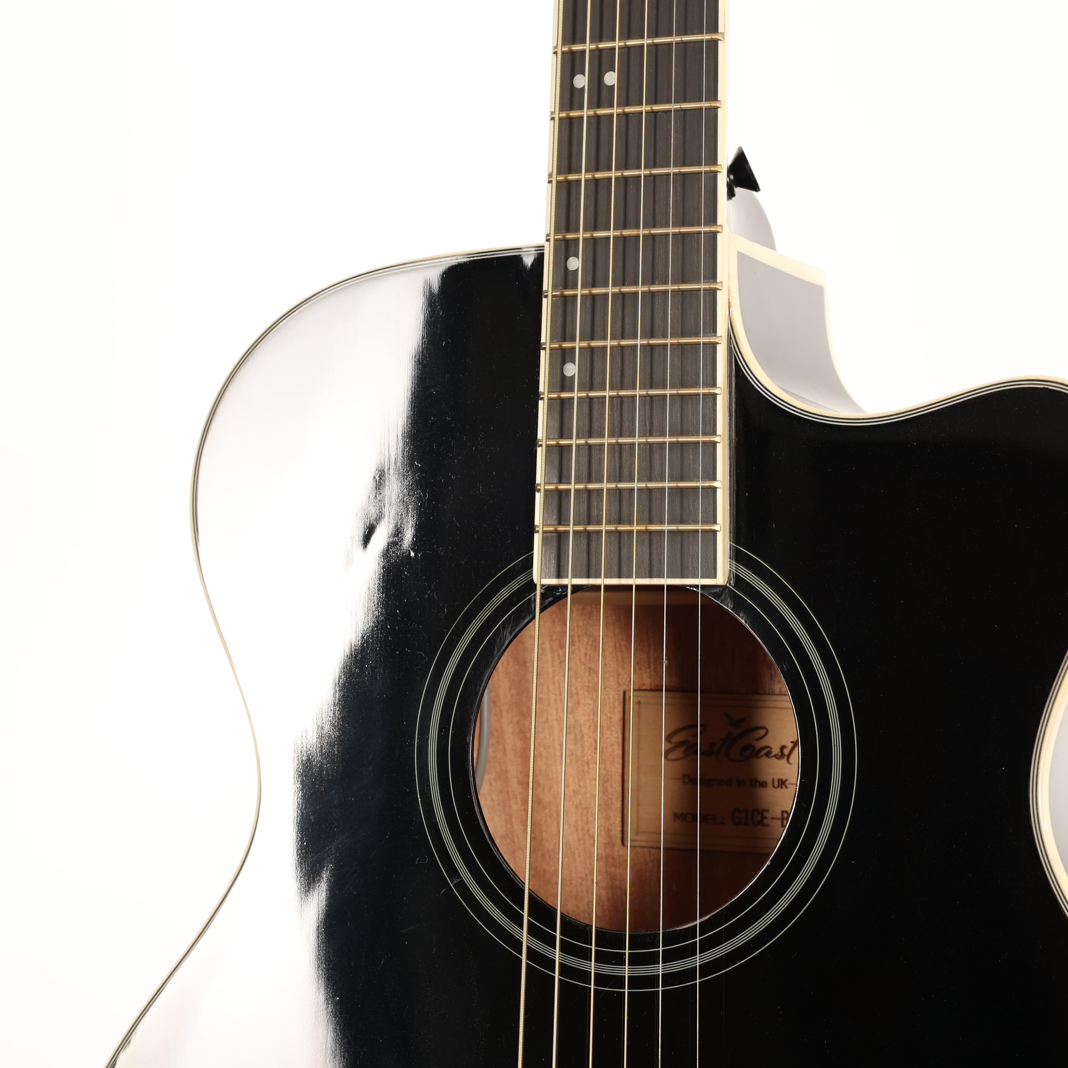 B Stock : EastCoast G1CE Grand Auditorium Gloss Black Electro Acoustic 064 - B-EC-G1CE-B-0064 (9).jpg