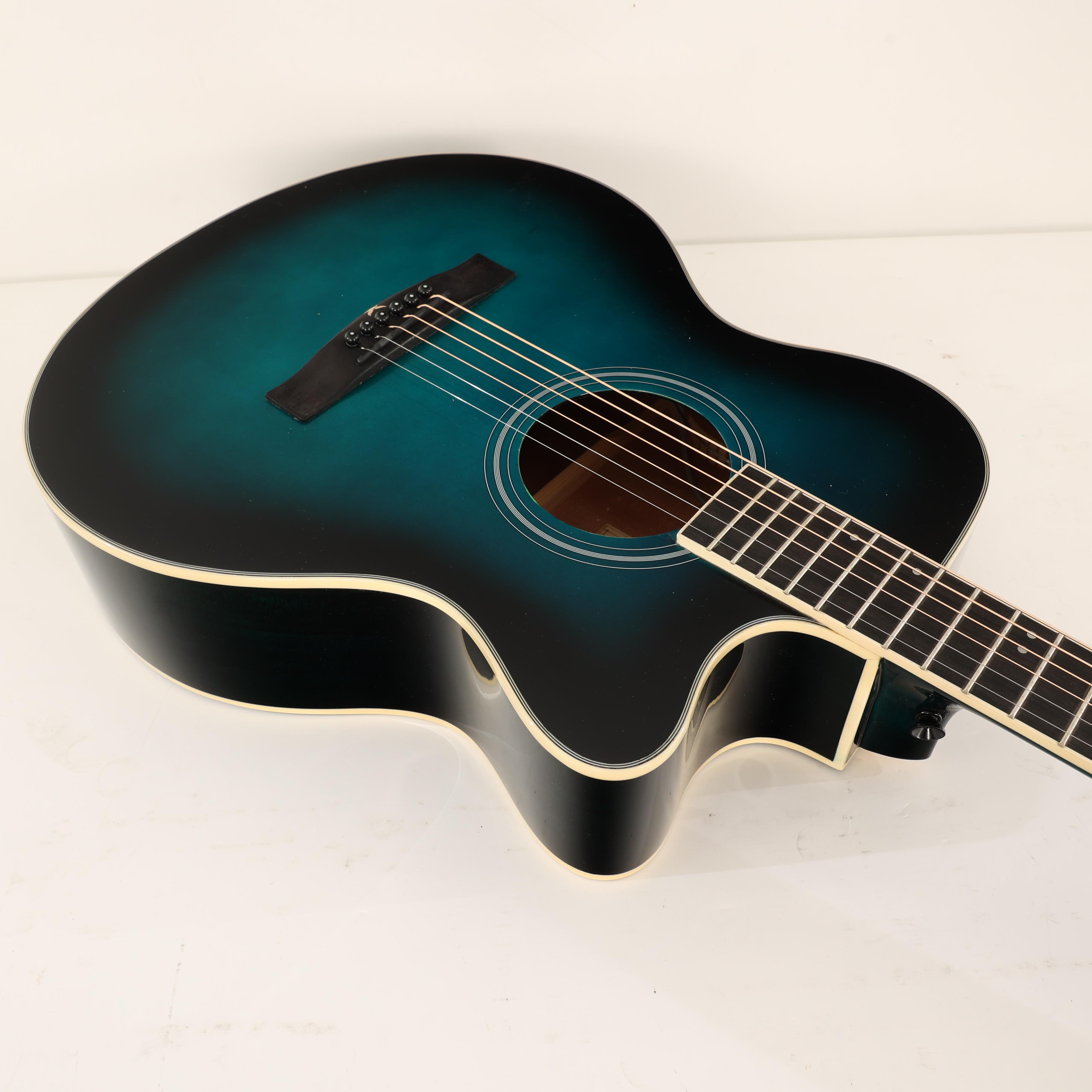 B Stock : EastCoast G1CE Grand Auditorium Blue Burst Electro Acoustic 082 - B-EC-G1CE-B-0082 (8).jpg