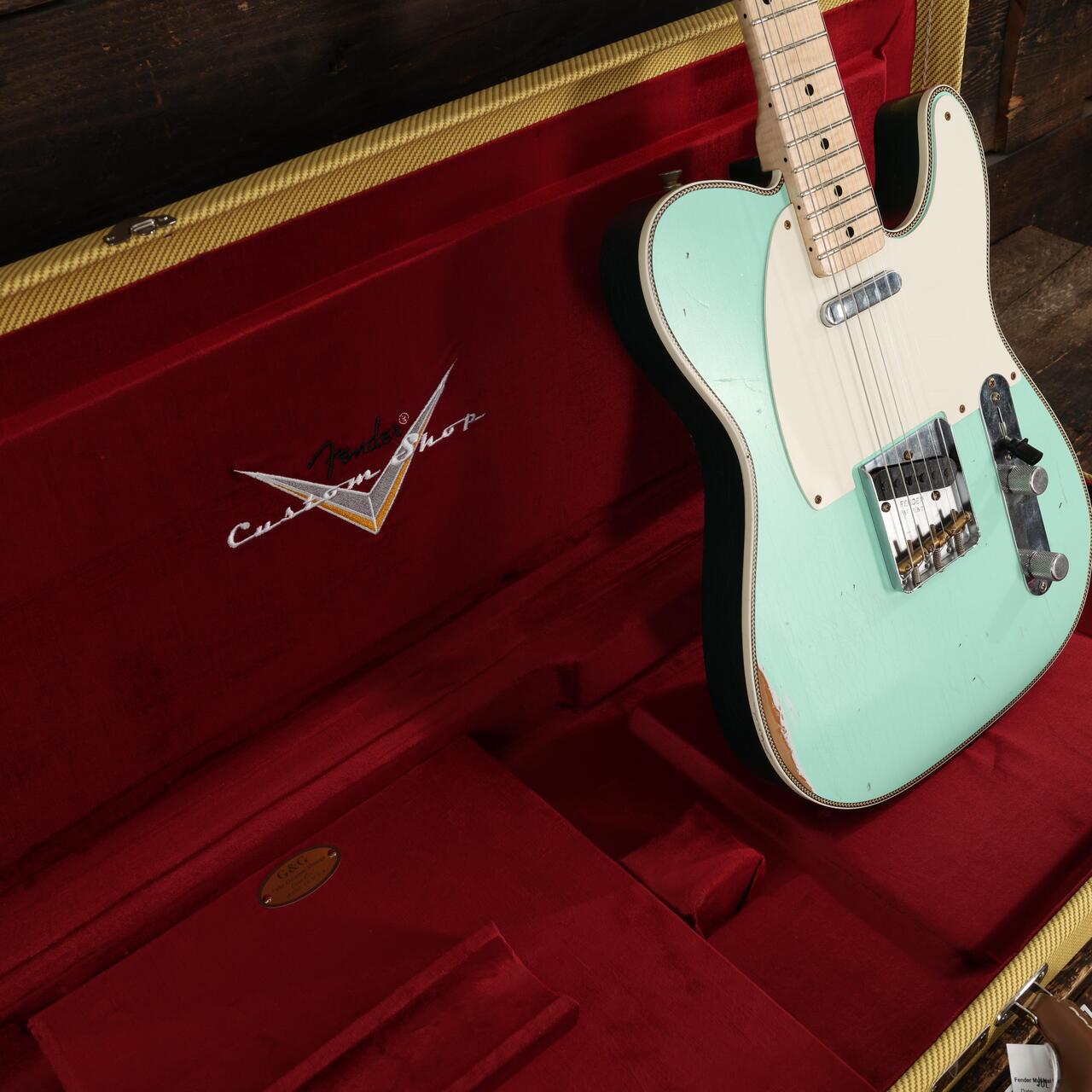 Fender Custom Shop Masterbuilt Austin MacNutt Roasted Pine Telecaster Electric Guitar in Surf & Sherwood Green - AM0159 (18).JPG