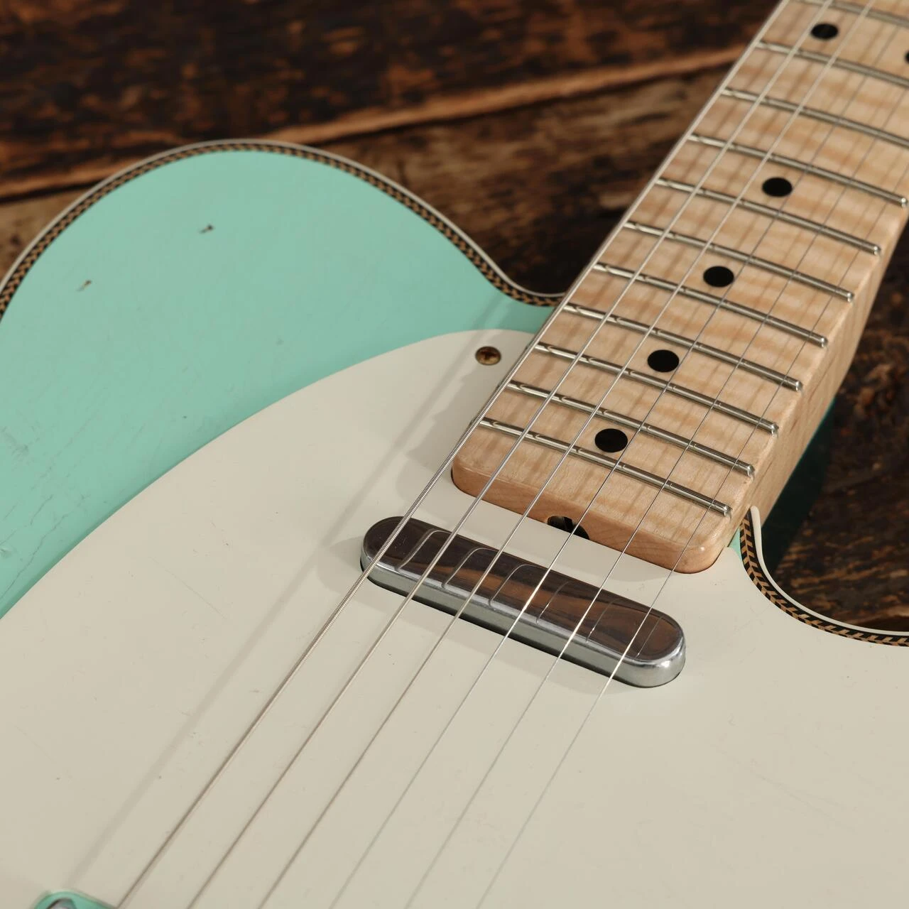 Fender Custom Shop Masterbuilt Austin MacNutt Roasted Pine Telecaster Electric Guitar in Surf & Sherwood Green - AM0159 (9).JPG