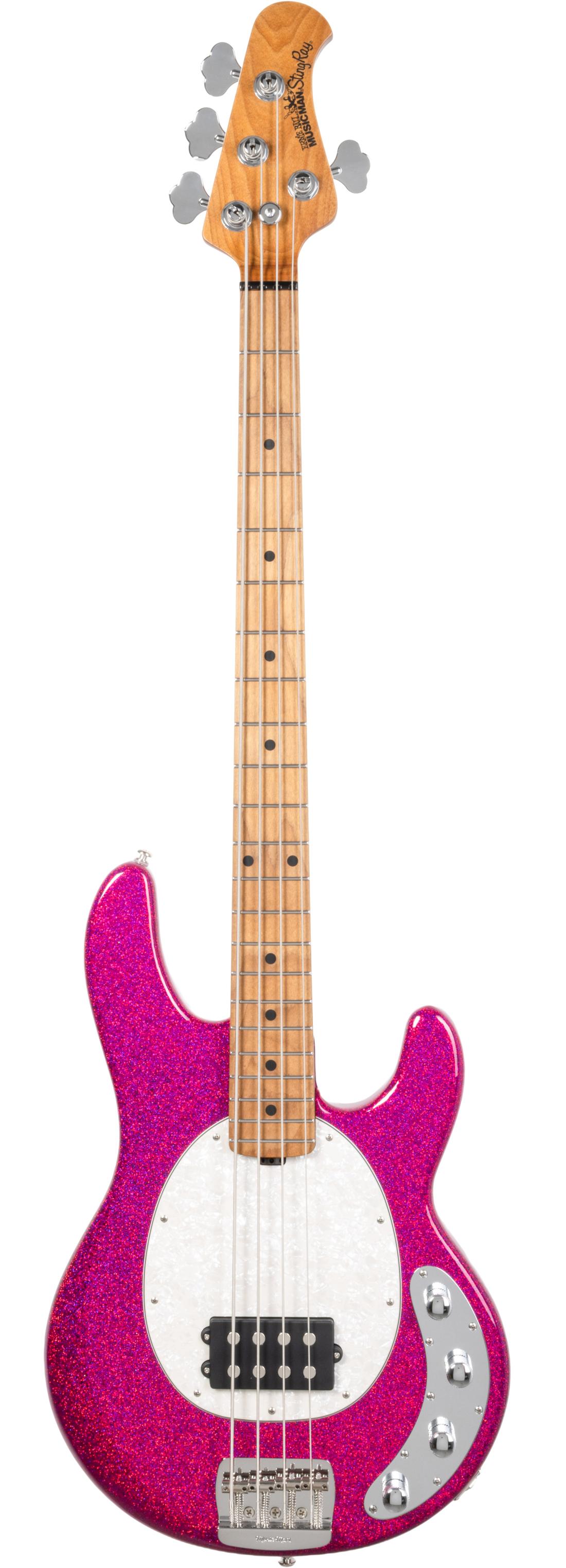 Music Man StingRay Special Bass Guitar in Soda Pink Sparkle - 107-PBR-10-09-MB-Front.jpg