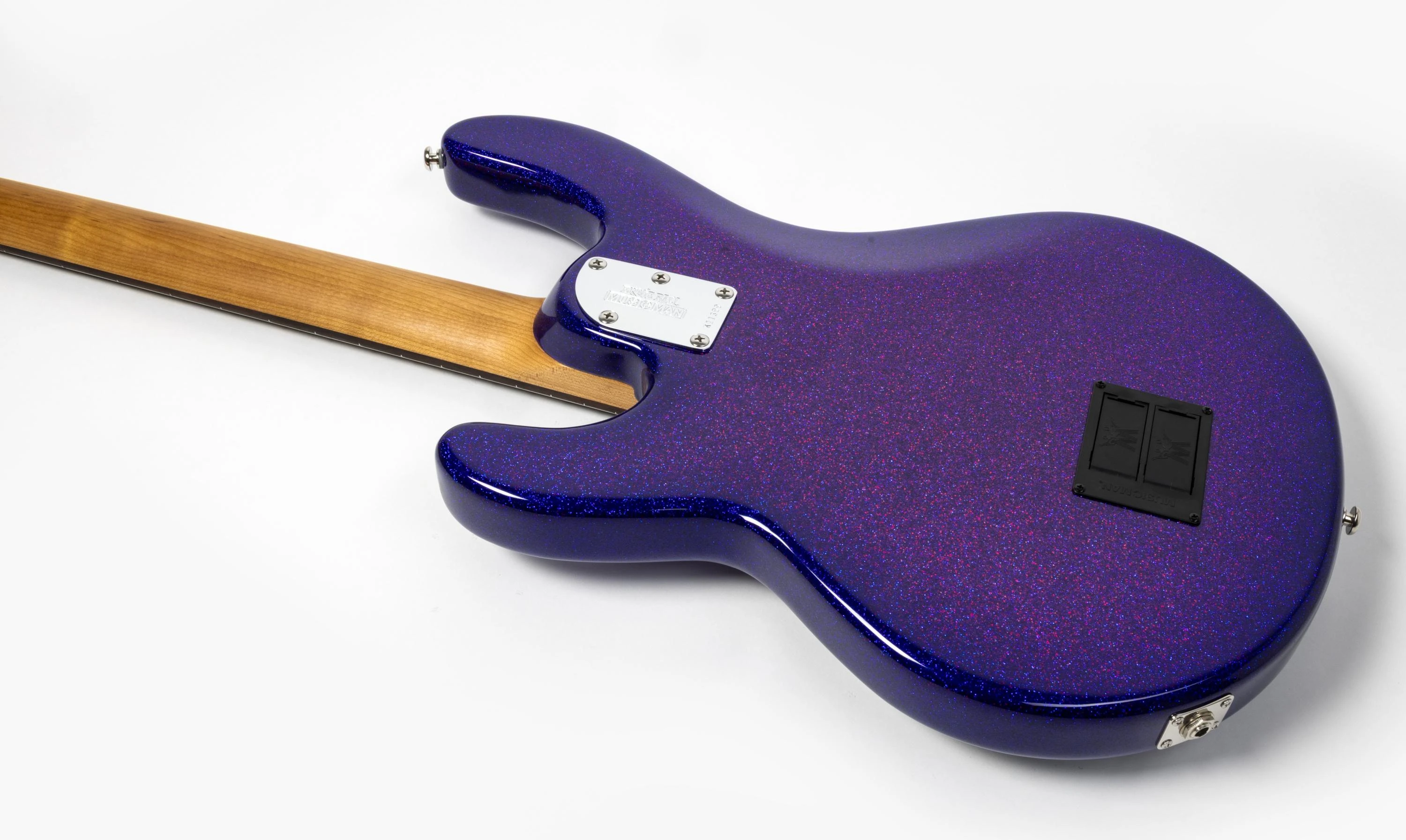 Music Man StingRay Special Bass Guitar in Violet Sparkle Burst - 107-VBR-20-09-MB-Body-Back.jpg
