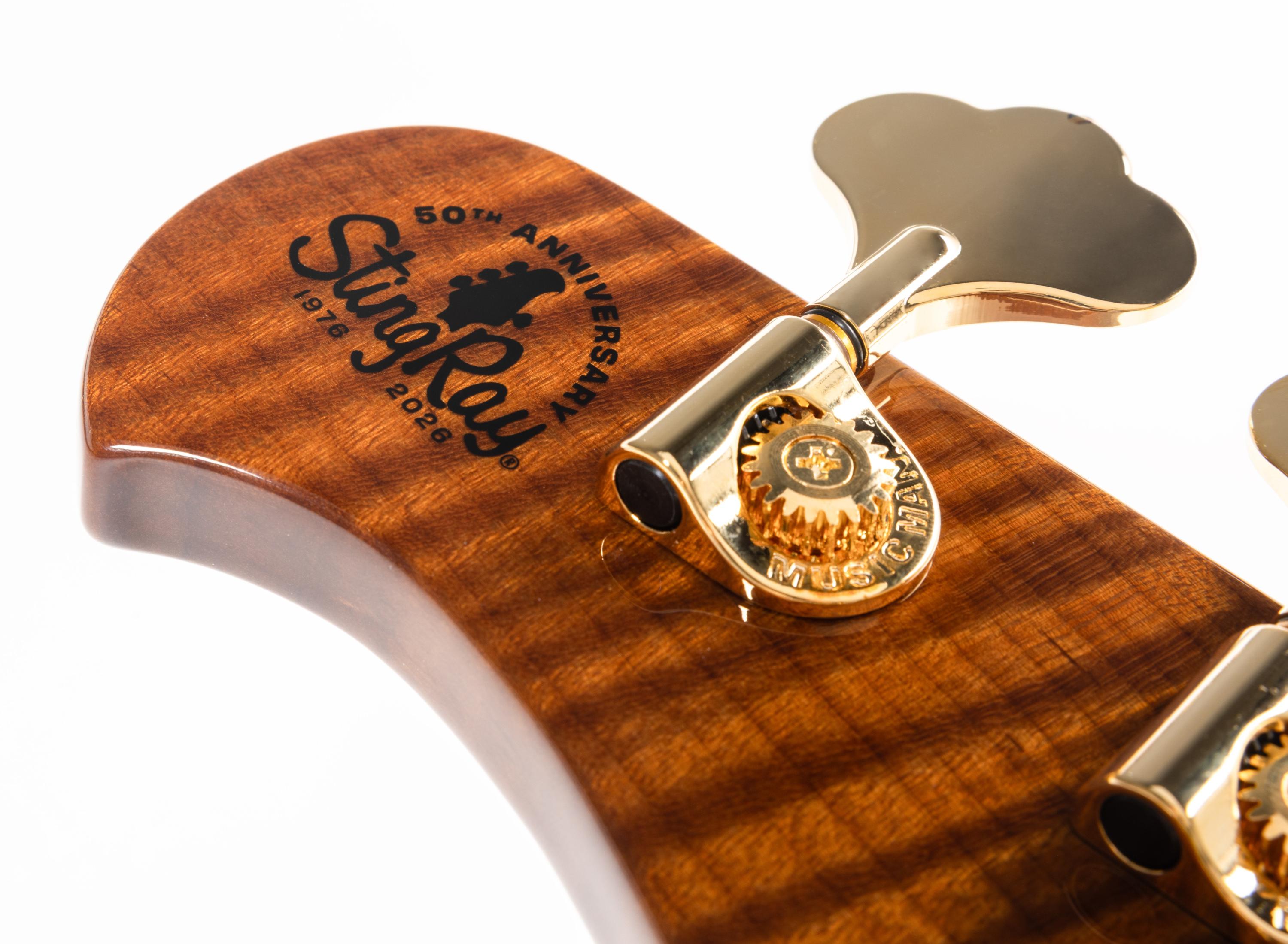 Music Man 50th Anniversary StingRay Special Bass Guitar in Molten Gold - 50THSTINGRAY-Headstock-Back.jpg