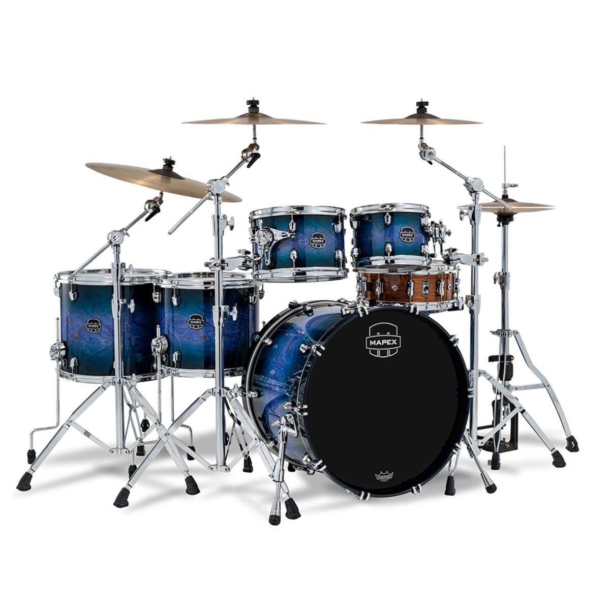 Mapex Saturn VI Studioease 22" 5 Piece Acoustic Shell Pack in Colbalt Blue Burst - SR628XZ-XQ (1).jpg