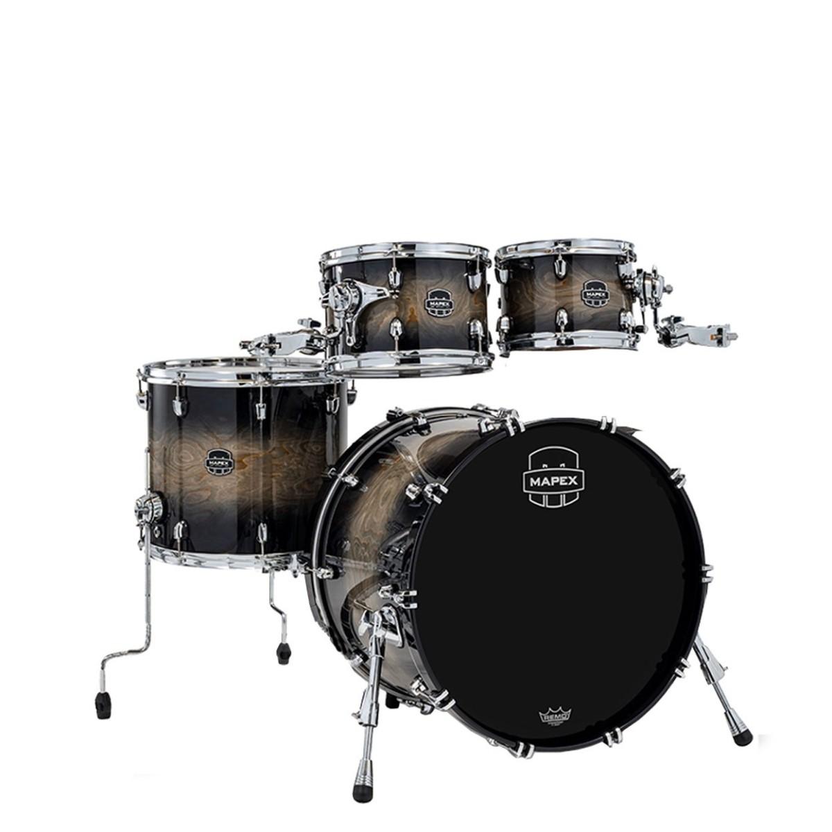 Mapex Saturn VI Fast Rock 22" 4 Piece Acoustic Shell Pack in Black Ink Burst - SR529XUZ-XG.jpg