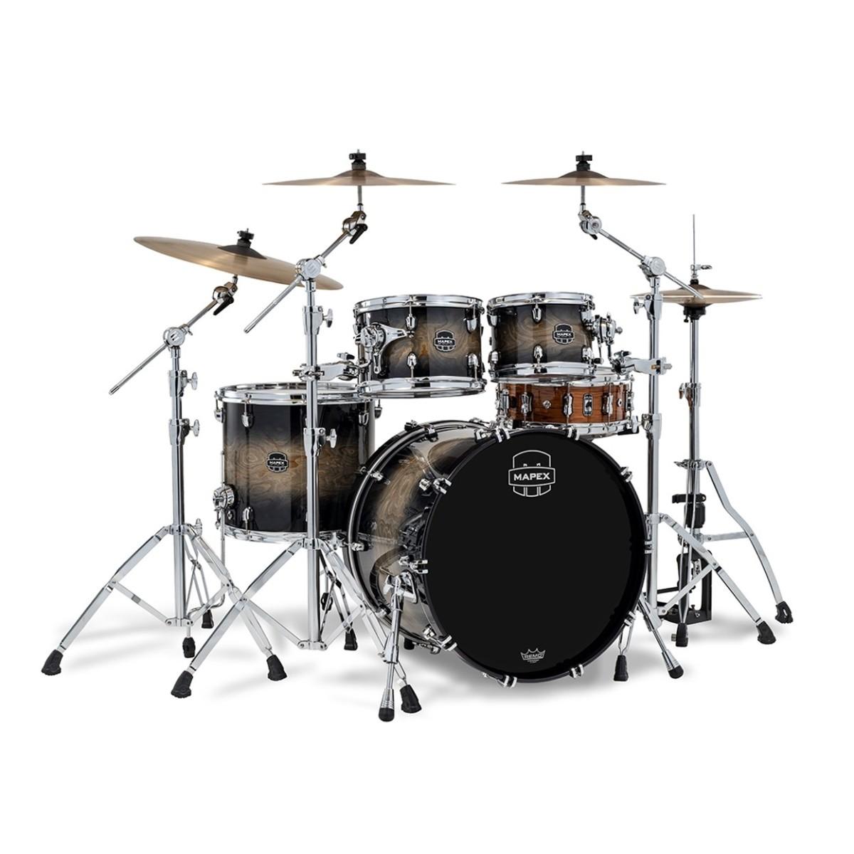 Mapex Saturn VI Fast Rock 22" 4 Piece Acoustic Shell Pack in Black Ink Burst - SR529XUZ-XG (1).jpg