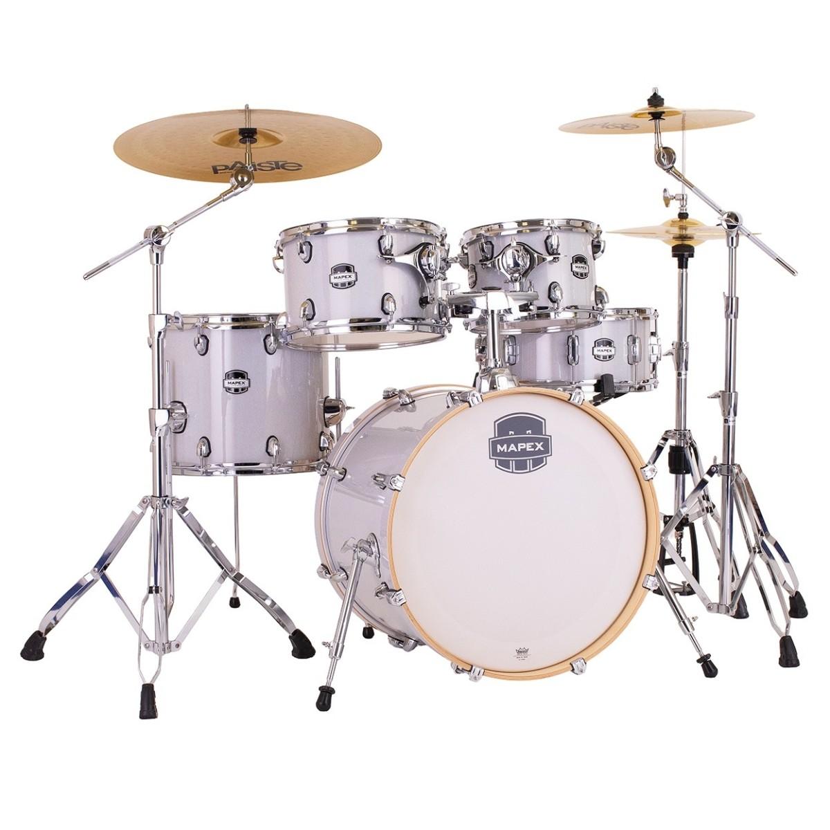 Mapex Mars Birch 20" Fusion Acoustic Drum Kit in White Diamond Sparkle - MA504SF-DT (1).jpg