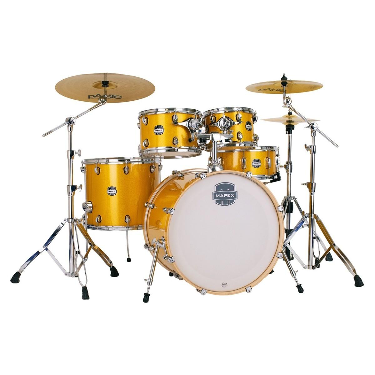 Mapex Mars Birch 20" Fusion Acoustic Drum Kit in Sunflower Sparkle - MA504SF-YD (1).jpg