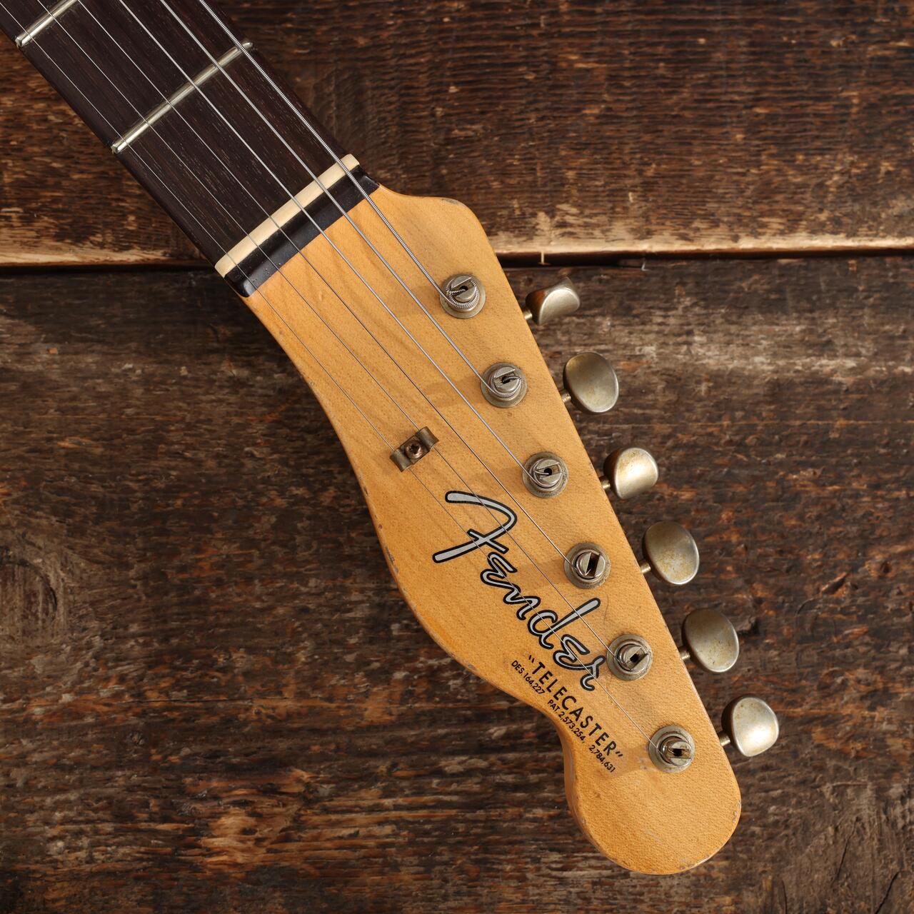 Fender Custom Shop Masterbuilt Dennis Galuszka ‘63 Telecaster Journeyman Relic in Aged Inca Silver with Green Competition Stripe - R135587 (14).JPG