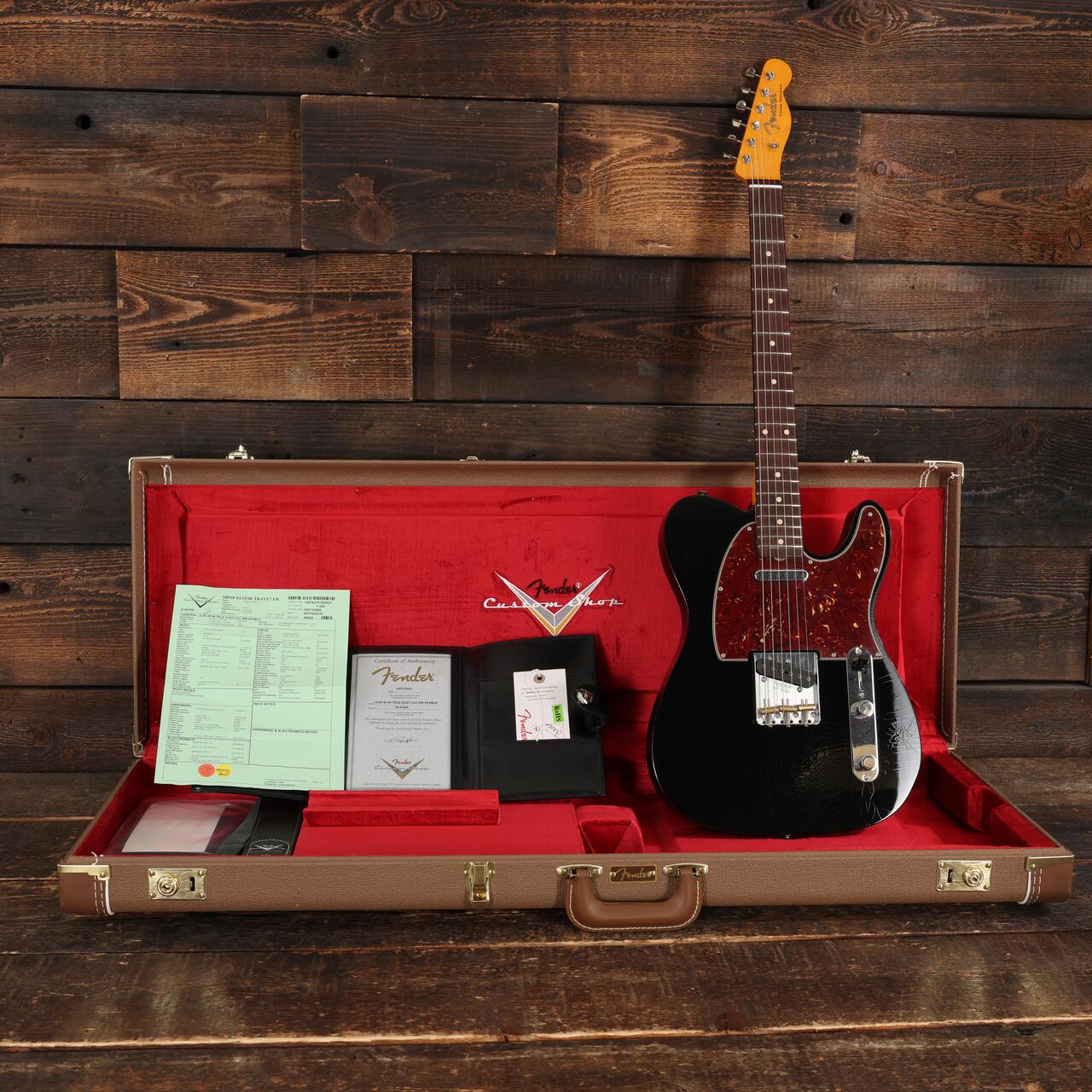 Fender Custom Shop '60's Telecaster Custom Deluxe Closet Classic in Super Faded Aged Black  - R147404 (15).JPG