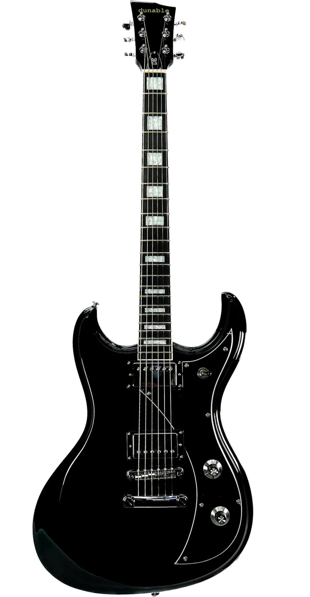 Dunable Gnarwhal DE Electric Guitar in Gloss Black - GN-BG-Front.jpg