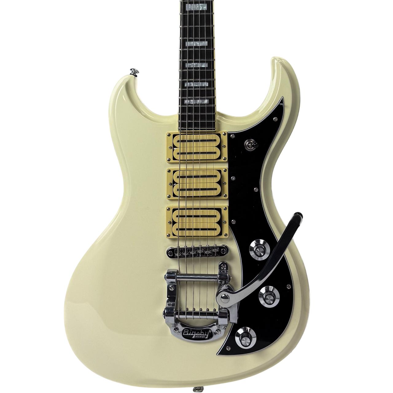 Dunable Gnarwhal DE Baritone Electric Guitar with Bigsby in Vintage White - GNB-VW-Body.jpg