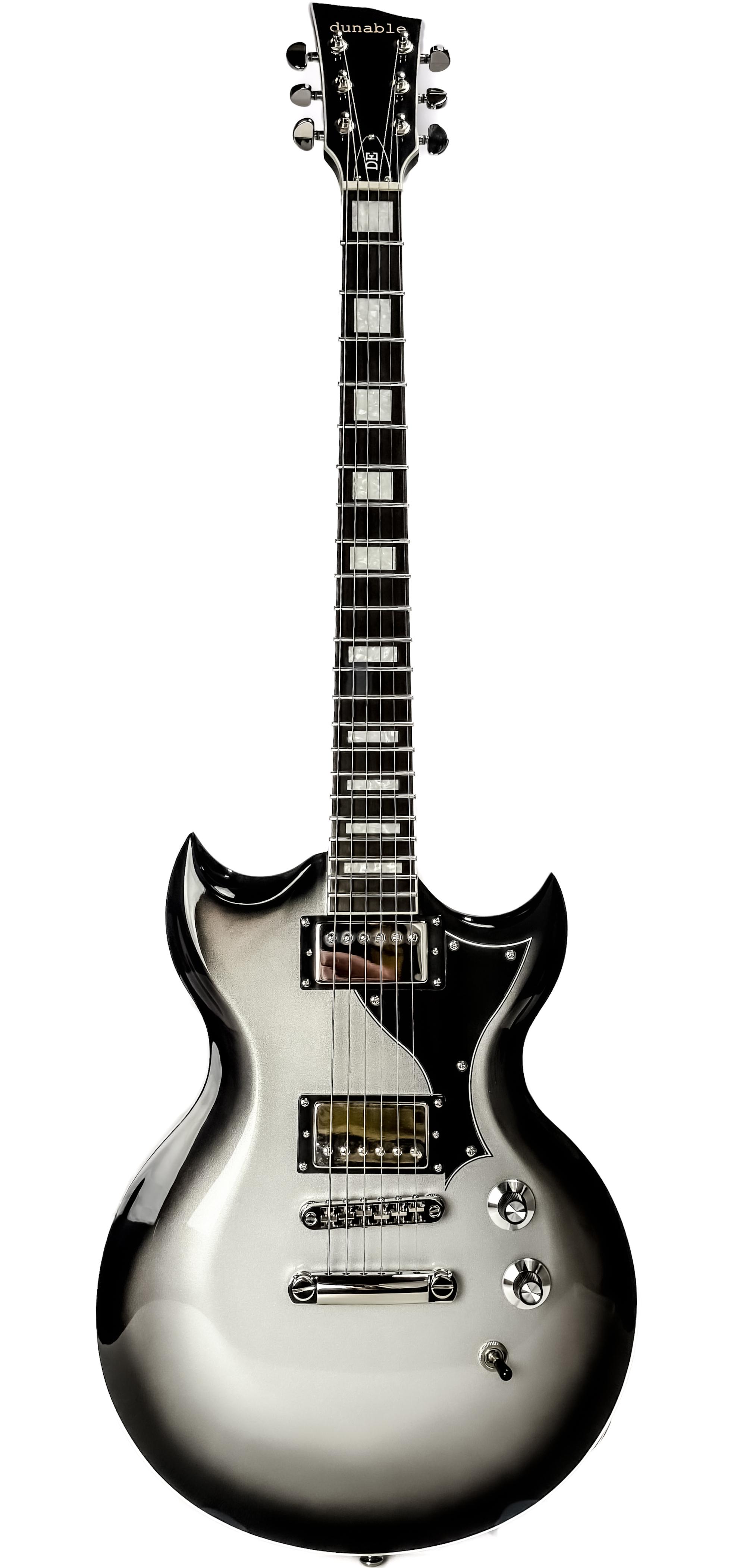 Dunable Minotaur DE Electric Guitar in Silverburst - MN-DE-SB-Front.jpg