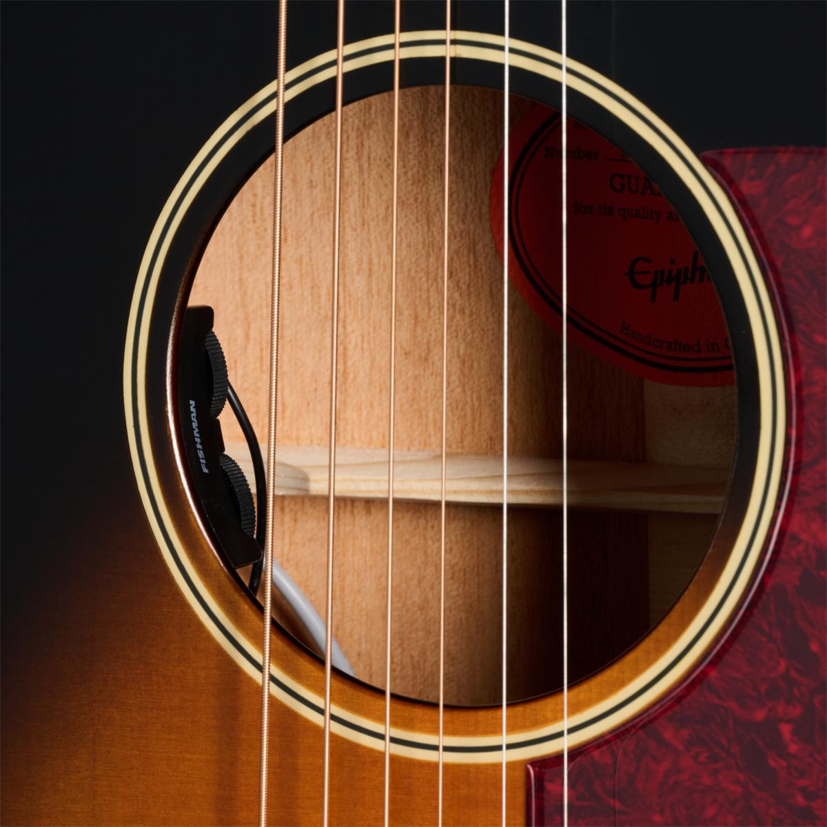 Epiphone Inspired by Gibson L-00 Standard Electro Acoustic Guitar in Vintage Sunburst - EIALSVSNH1_Soundhole-1200x1200-28e5ebb.jpg