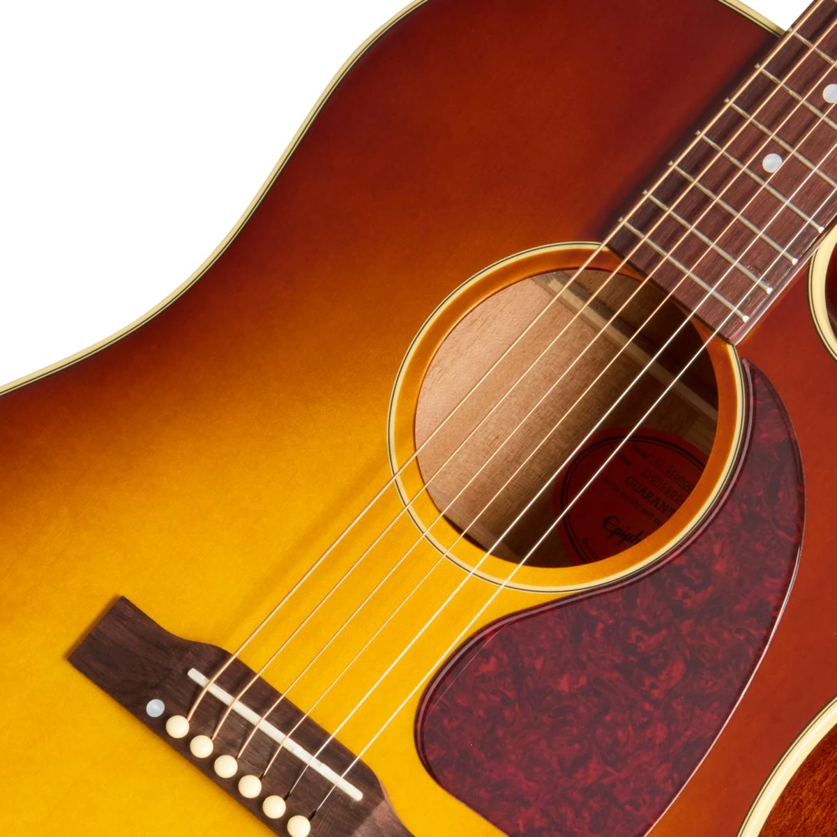 Epiphone Inspired by Gibson J-45 Standard EC Electro Acoustic Guitar in Honey Burst - EIAJ4CHBNH1_25011500566_7_SoundHole-1200x1200-28e5ebb.jpg